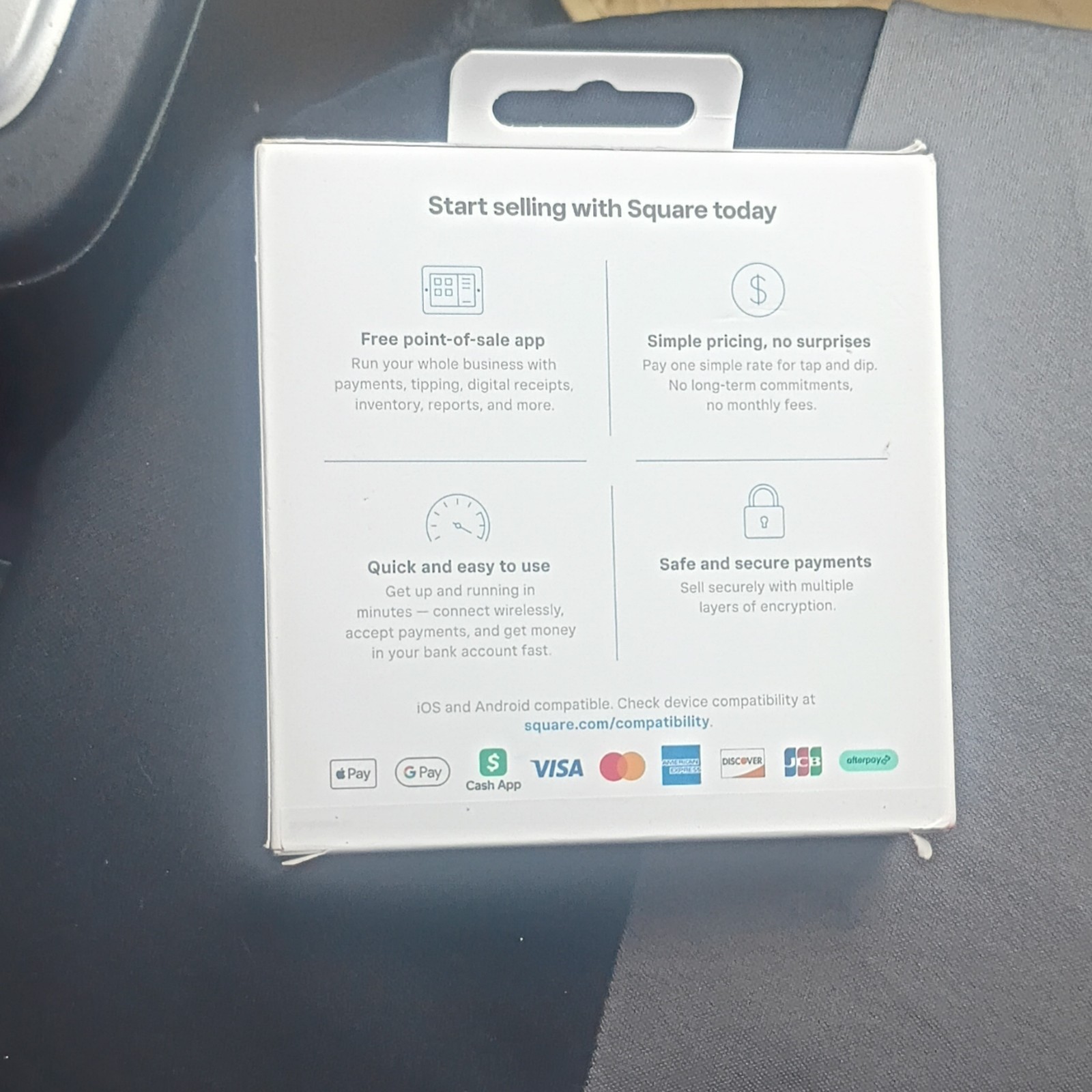 Square Wireless Credit Card Reader Contactless & Chip 2nd Gen iOS Android