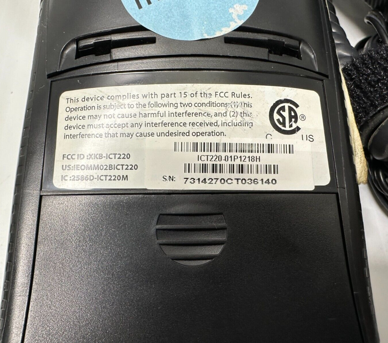 LOT OF 4 INGENICO ICT220 CREDIT CARD TERMINAL W/ ADAPTER