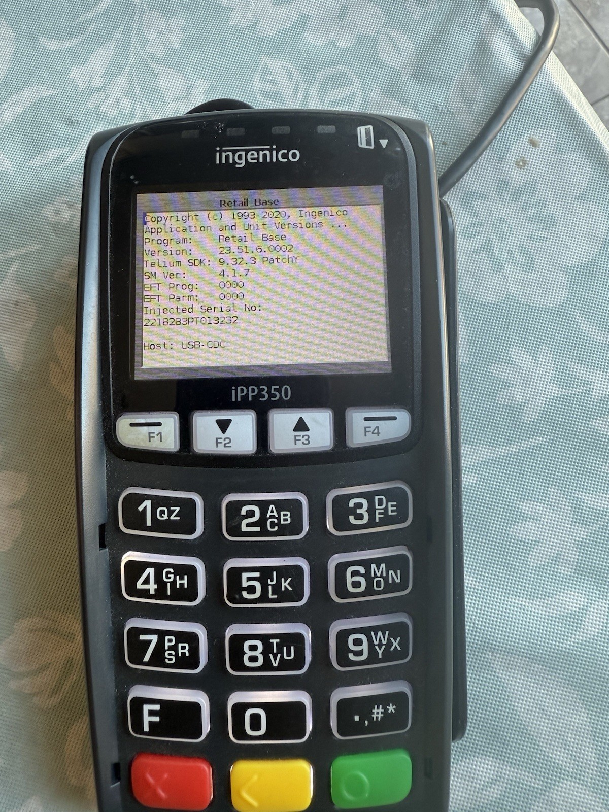 Ingenico iPP350 Credit Debit Card Reader With Power Cord Used