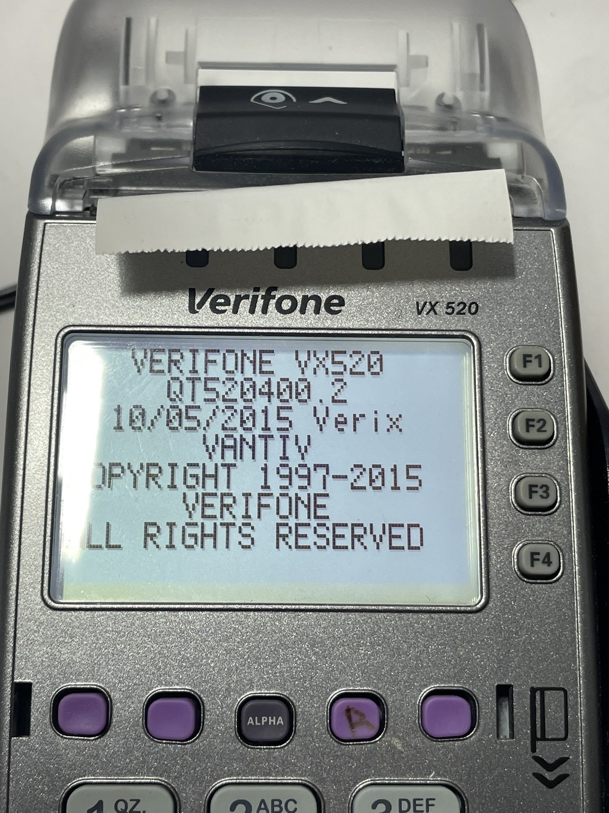 Verifone VX520 Credit Card Reader With Paper Rolls! Plug And Play Credit Debit