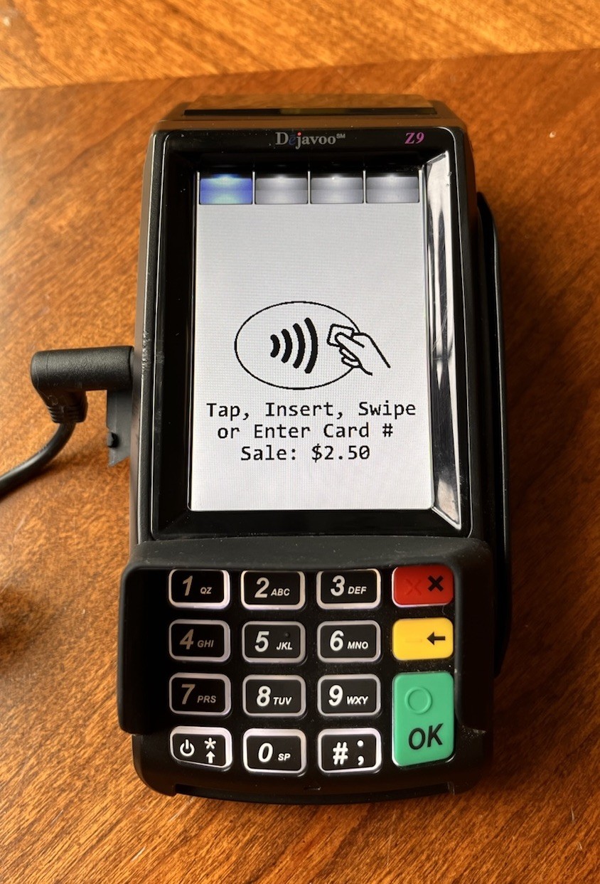 Dejavoo Z9 VEGA3000 Black 3.5″ LCD POS Credit Card Terminal Tested