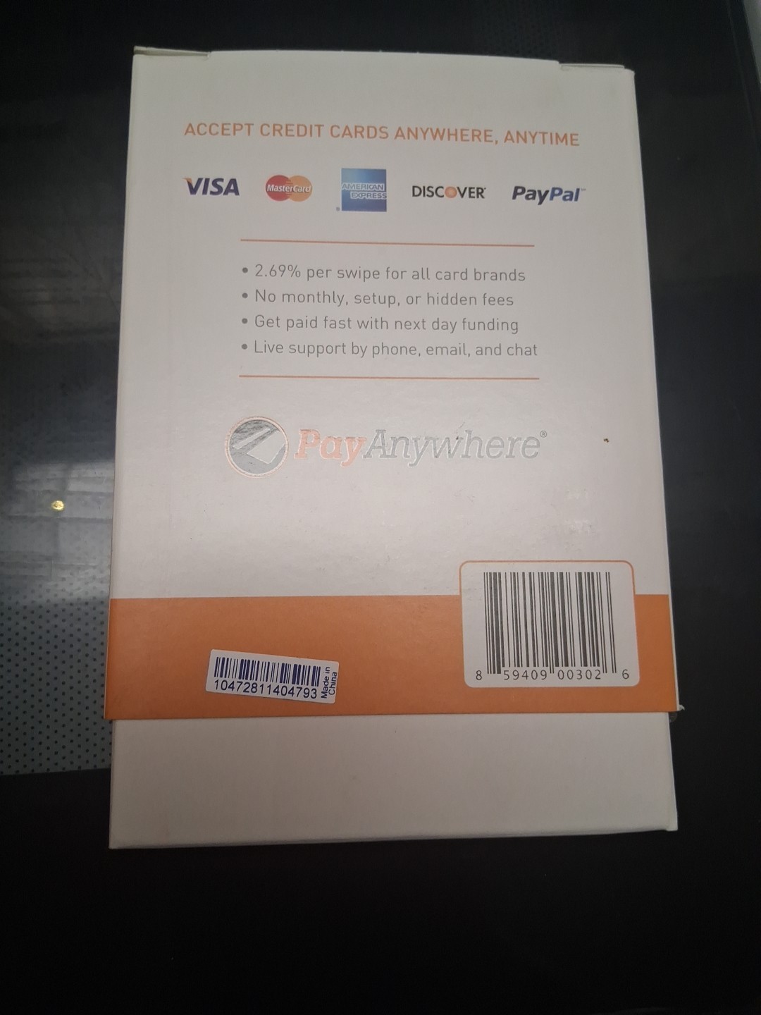 PayAnywhere Mobile Credit Card Reader for iPhone & Android(2014) | New SEALED