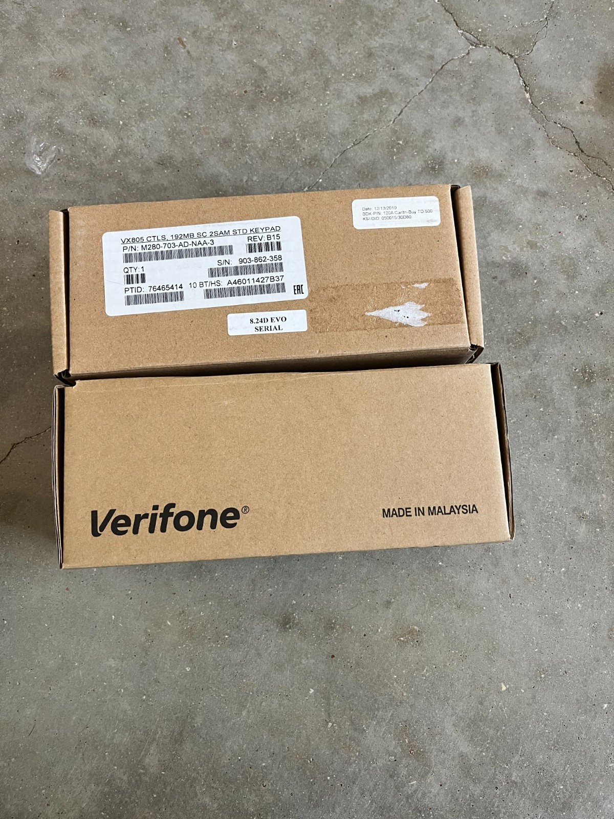 New Verifone (TOTAL OF TWO) VX 805 VX805 POS Contactless Pin Pad Card Reader