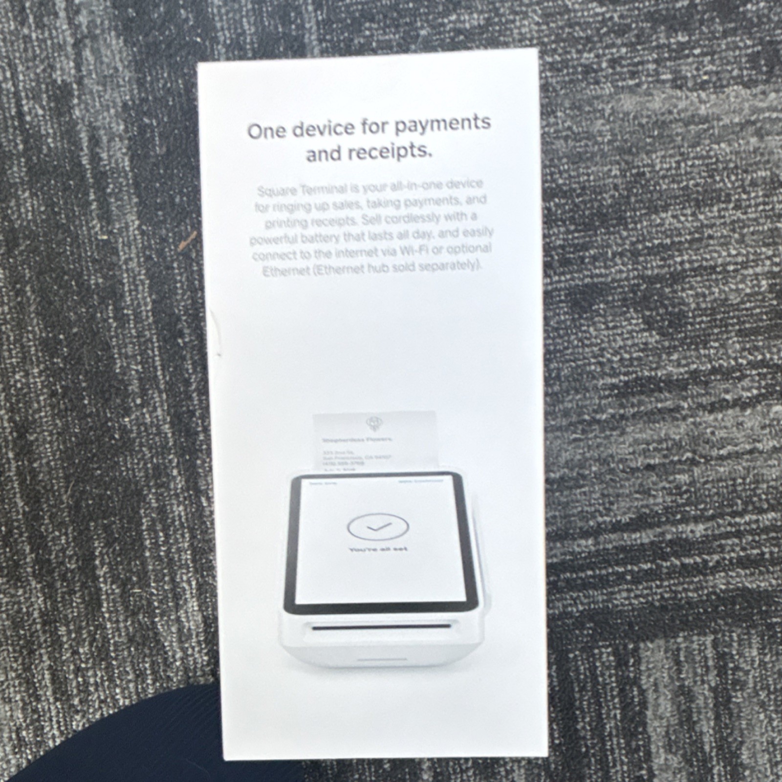 Square Terminal POS Credit Card Terminal All-in-One Payment & Receipt Device