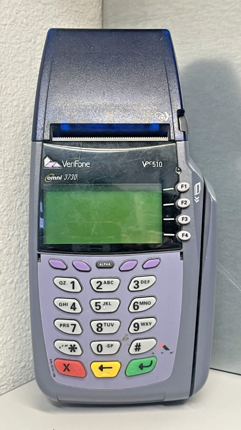VeriFone VX510 OMNI 3730 Credit Card Reader Terminal NO POWER CORDS BARELY USED