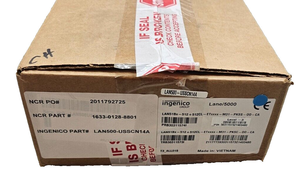New Ingenico Lane 5000 V3 Payment Terminal w/ PSU, Stylus, Cable, TRB30311573I