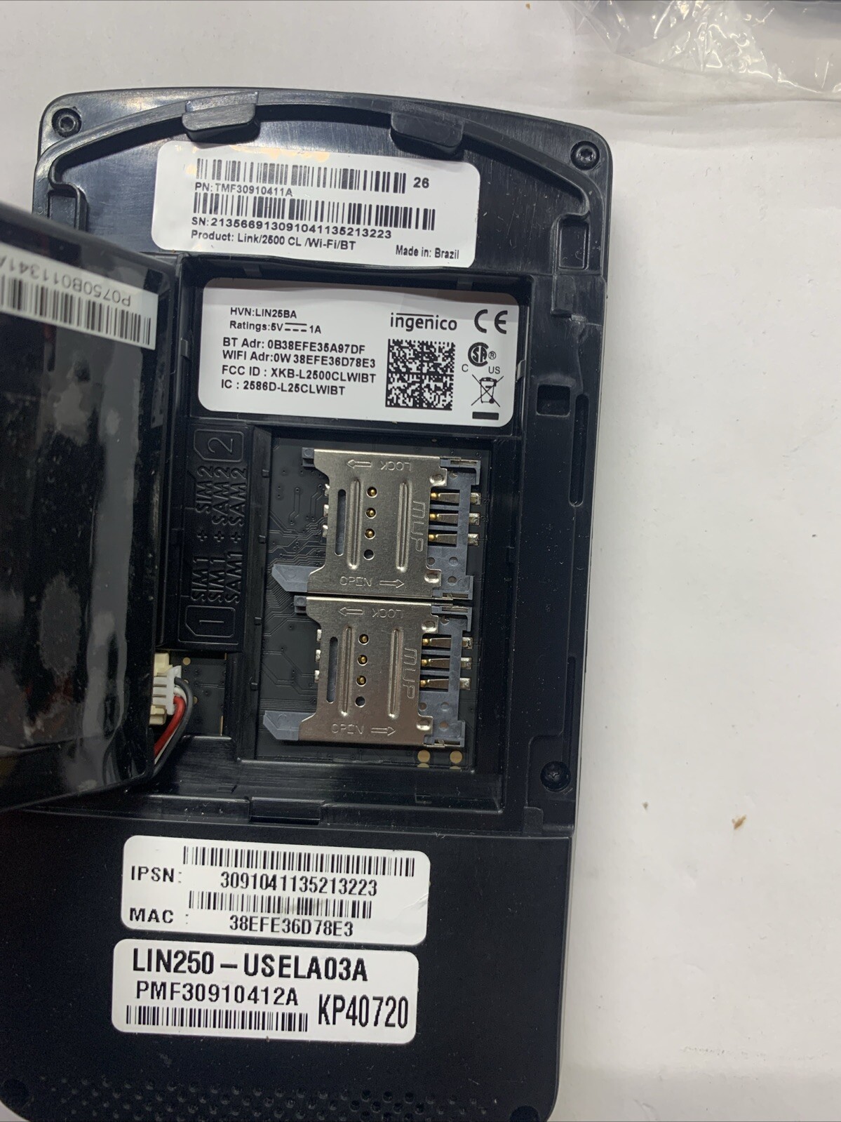 Ingenico Link 2500 Payment Card Reader Terminal Sold As Is