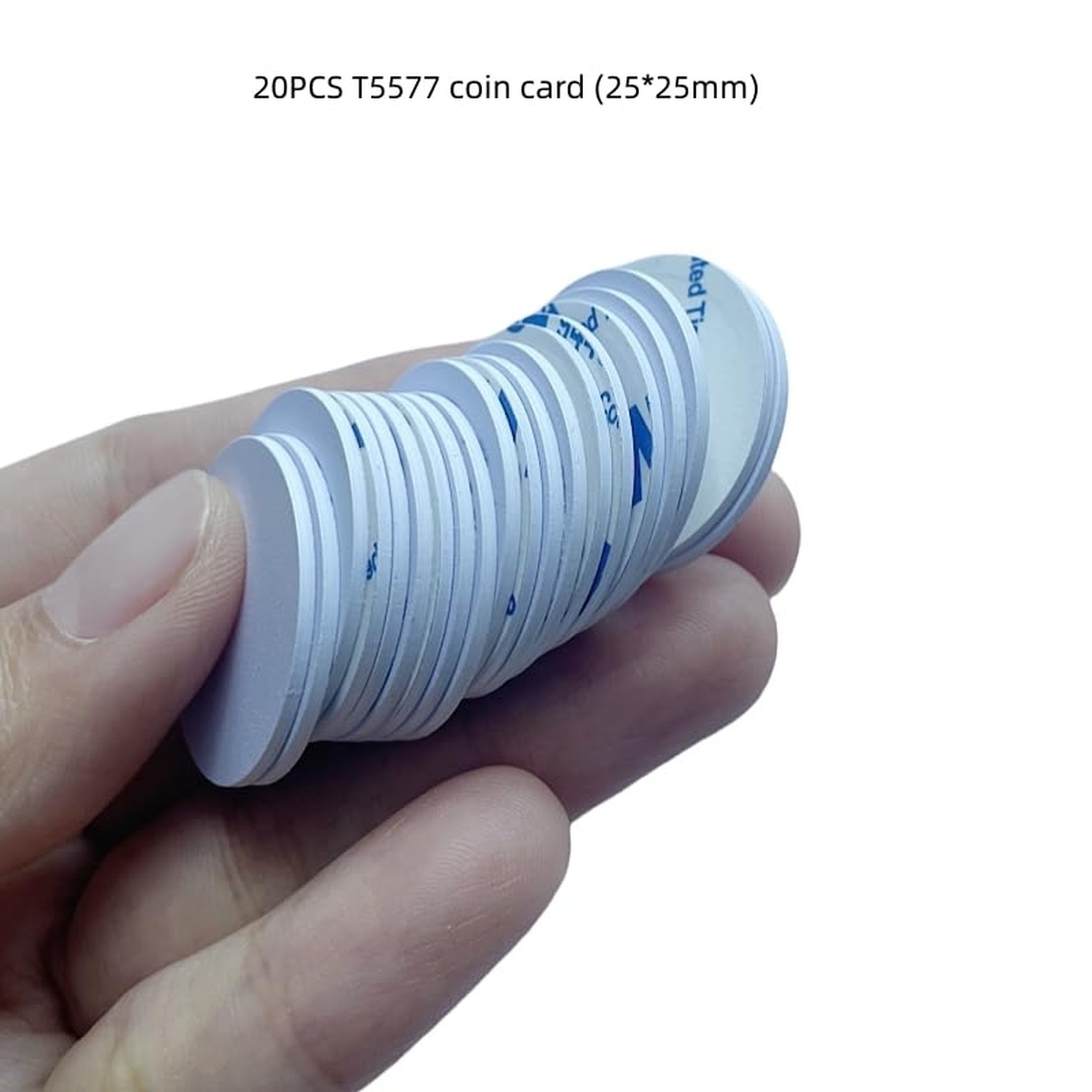 10PCS 25mm 125kHz T5577 Rewritable RFID Coin Tag Adhesive Backed Round Sticke…