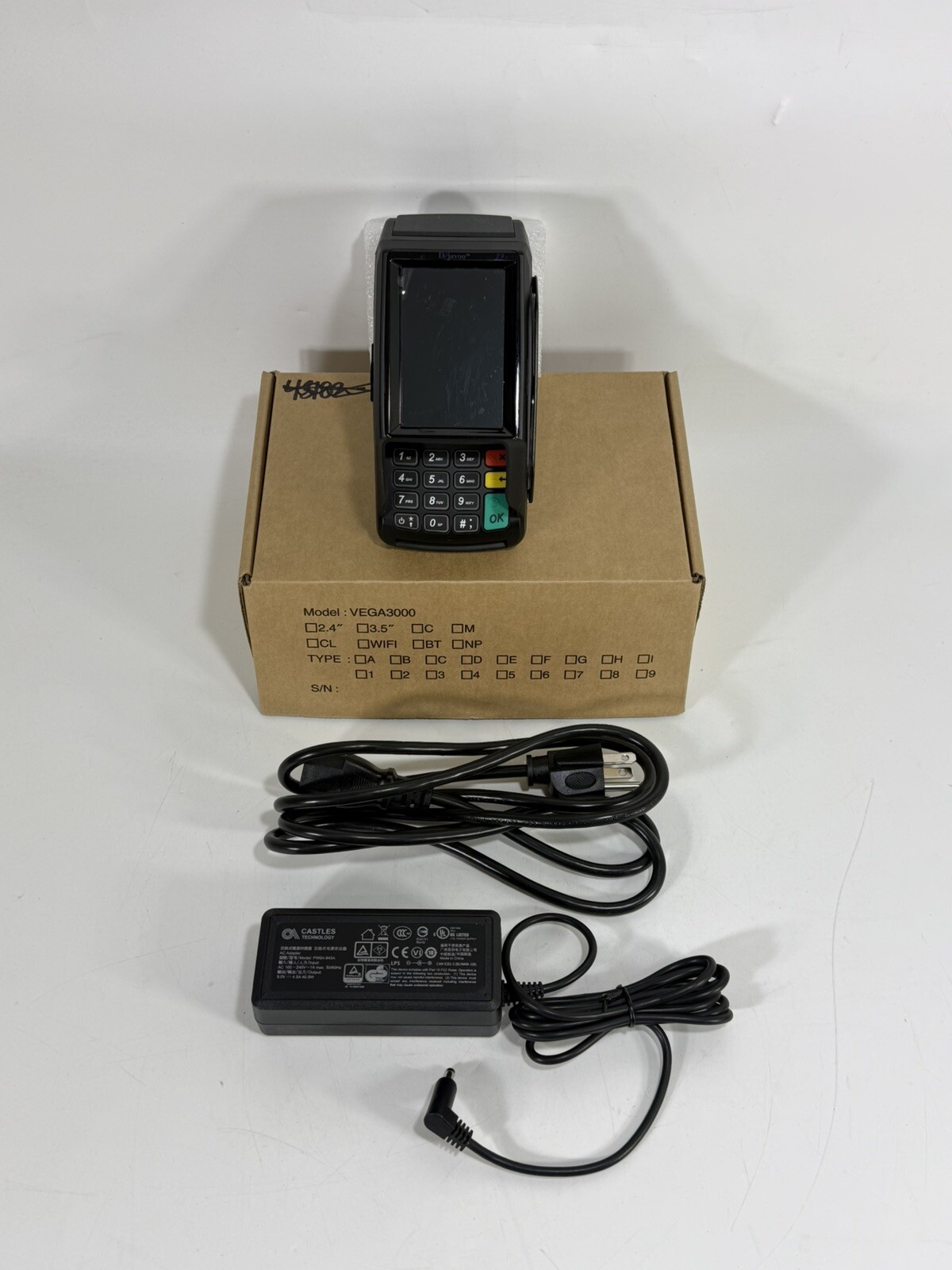 Dejavoo Z9 VEGA3000 ~ WiFi / 3G Credit Card Payment Terminal with Power Supply