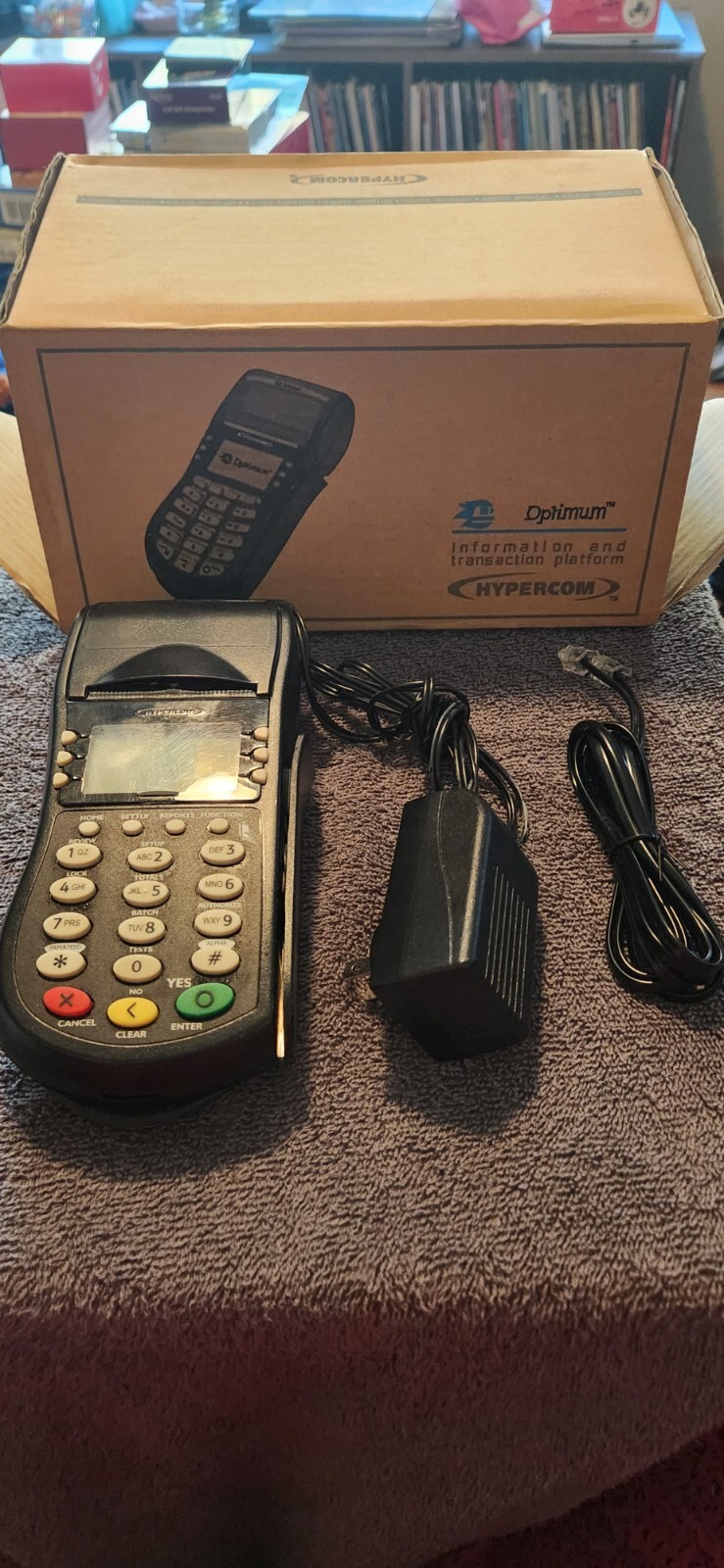 Optimum Hypercom Model T4205 Credit Card Process Machine With Power Cord