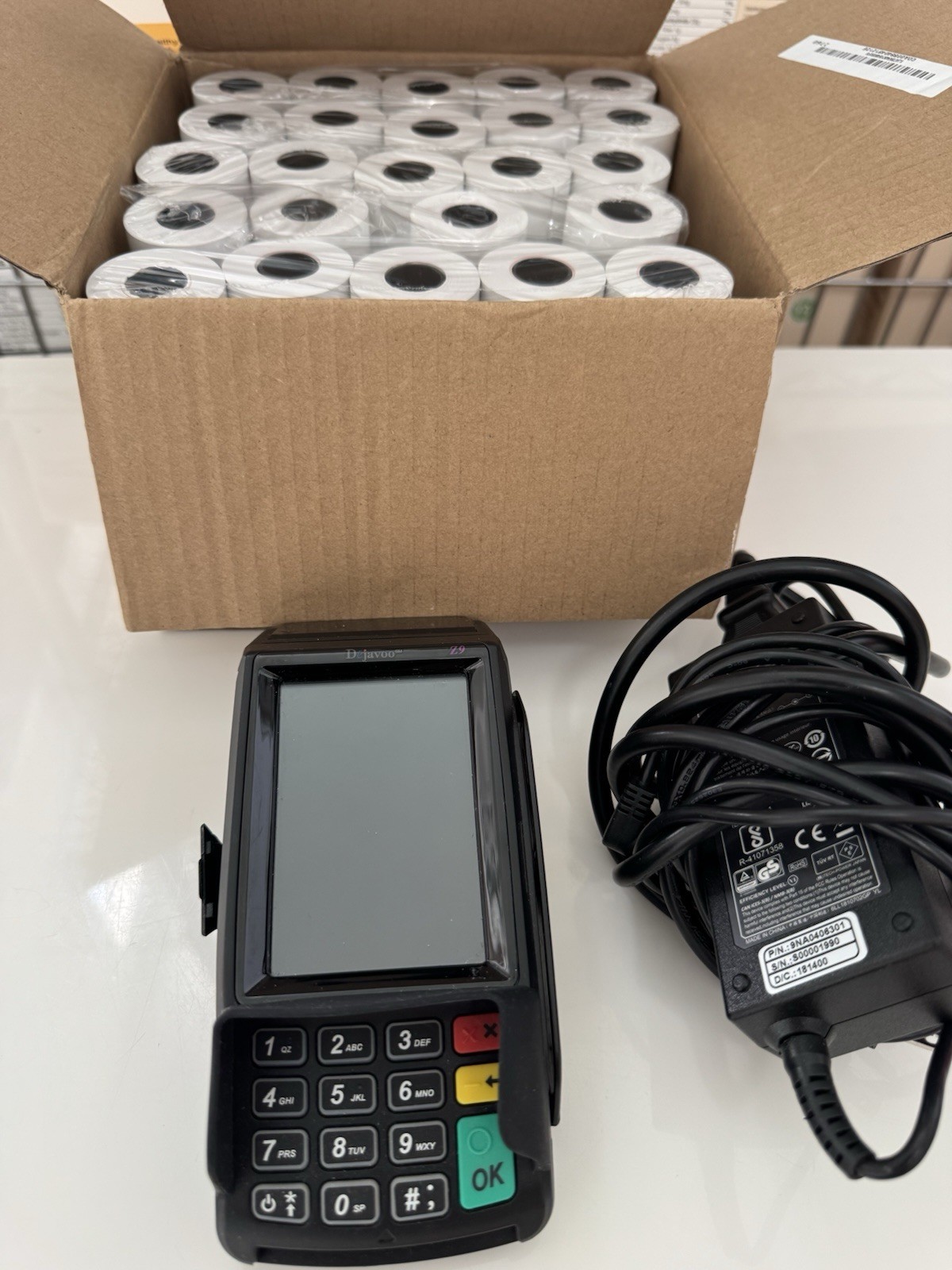 Dejavoo Z9 Vega3000 Series Wireless Credit Card Terminal with Power Adapter