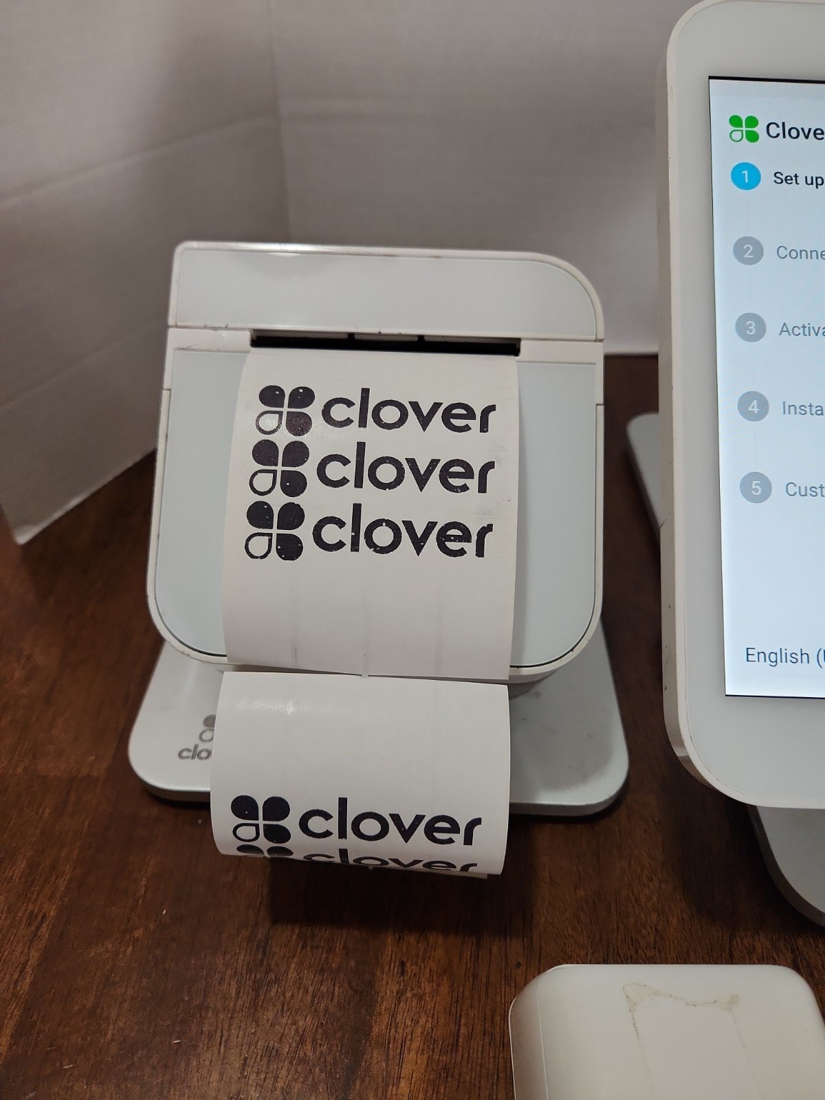 Clover Station Display C500 POS Point Of Sale W/ Mini Handheld C401U & Printer