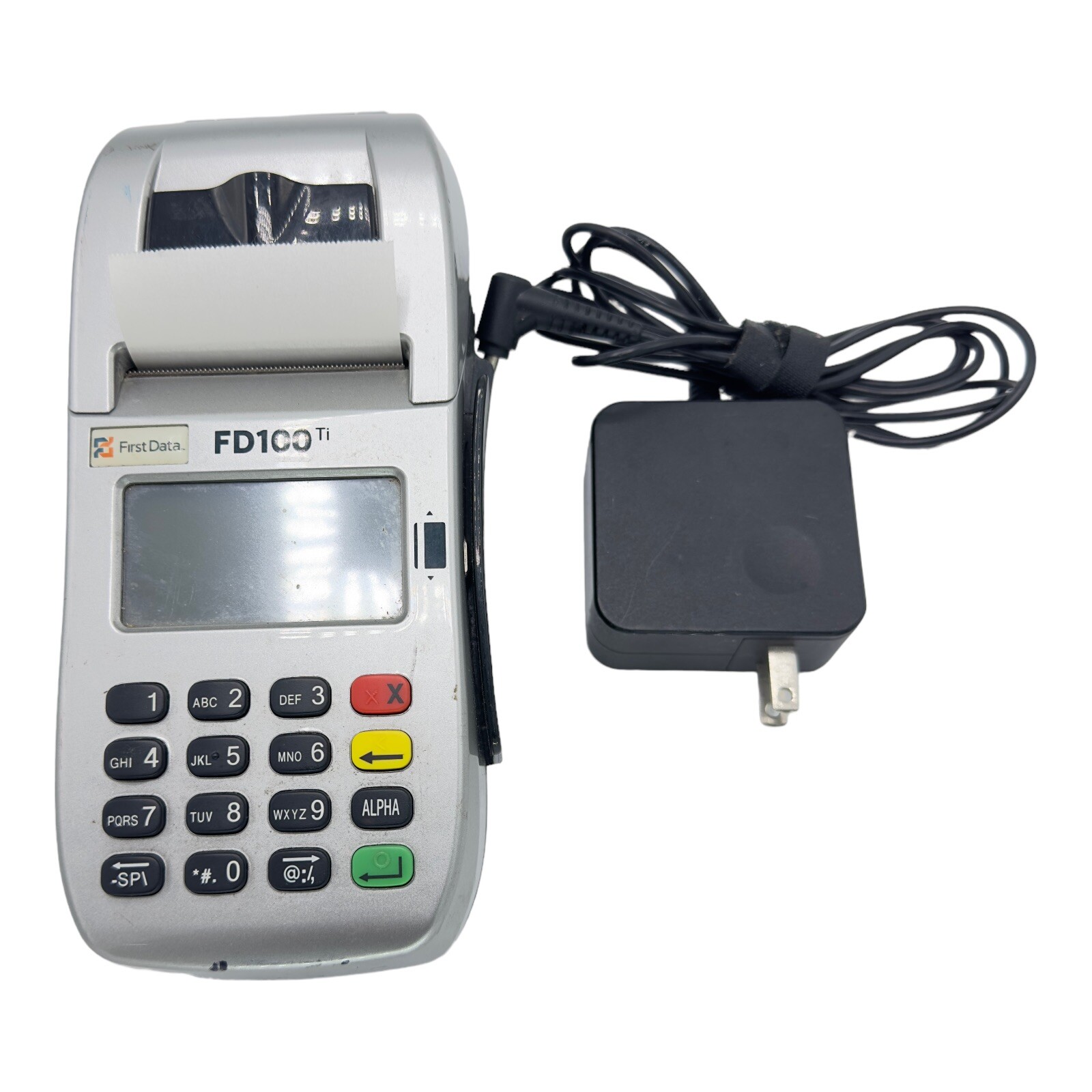 First Data FD100 TI Credit Card Terminal with Power Adapter