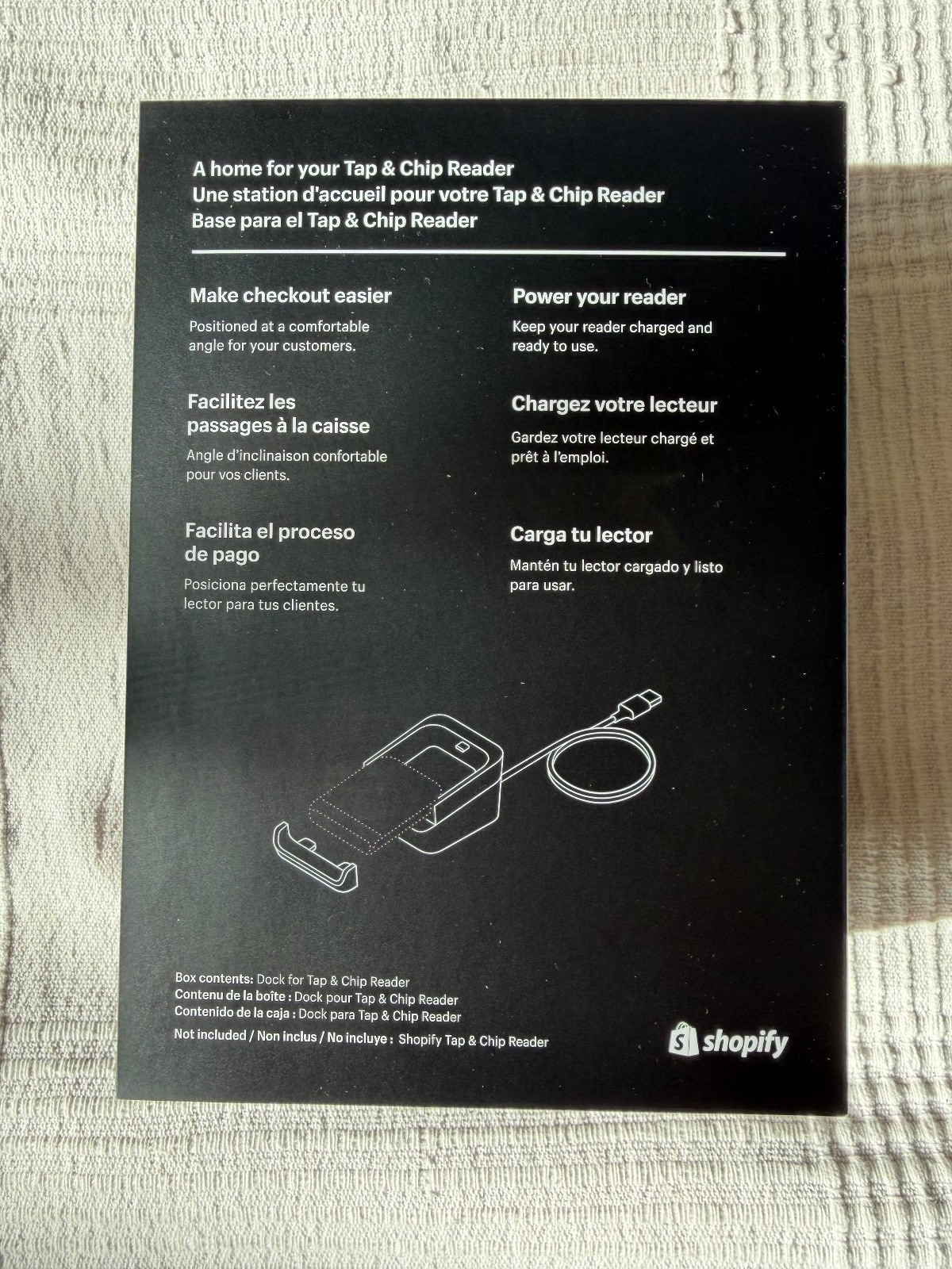 Shopify Dock for Tap and Chip Reader S1802B New Sealed
