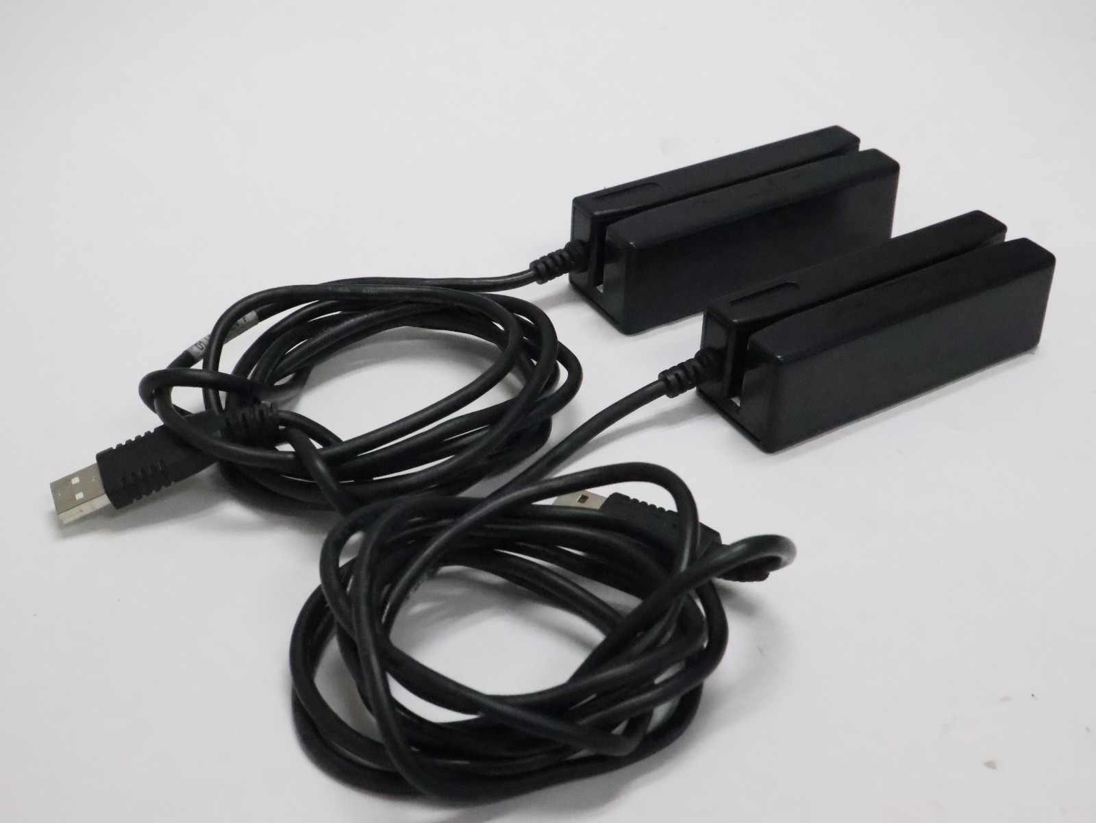 Lot of 2 MagTek DEL3331-33UB Mini Mag Magnetic Stripe Swipe Readers USB Black