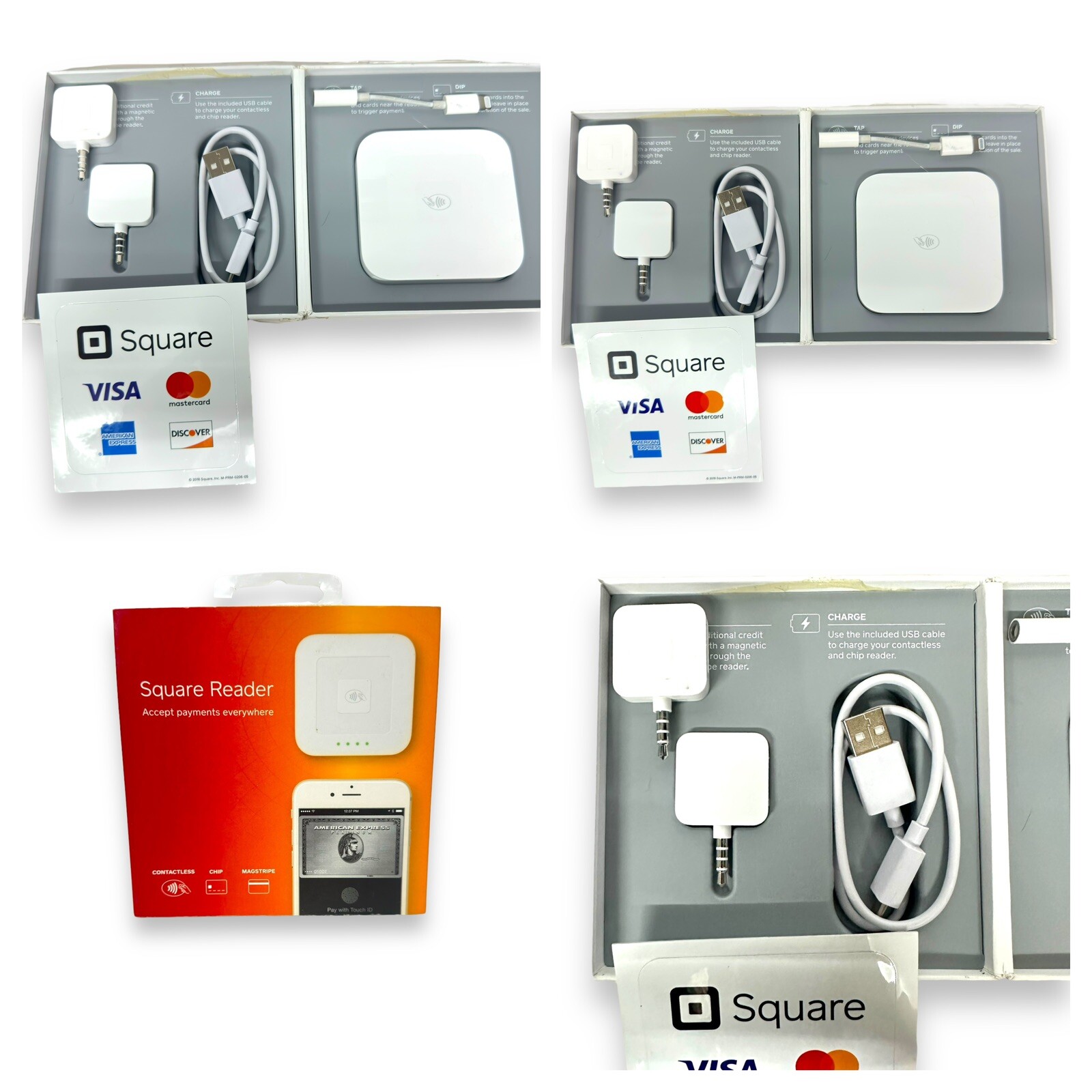 Square A-SKU-0485 Credit Card Reader for Contactless + 2 Chips + iPhone 3.5 Jack