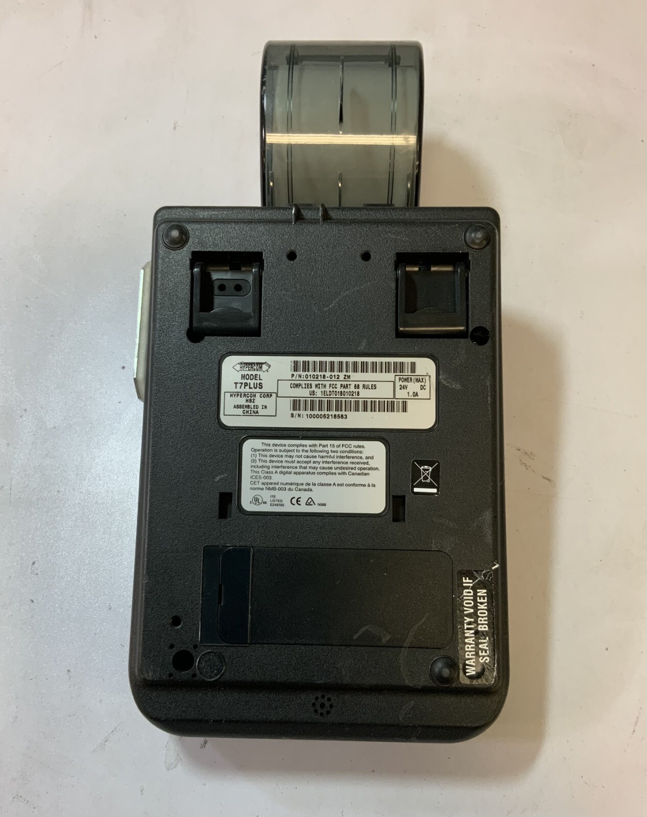 Hypercom T7PLUS Credit Card Machine Terminal (010218-012 ZM), Black “N1D”
