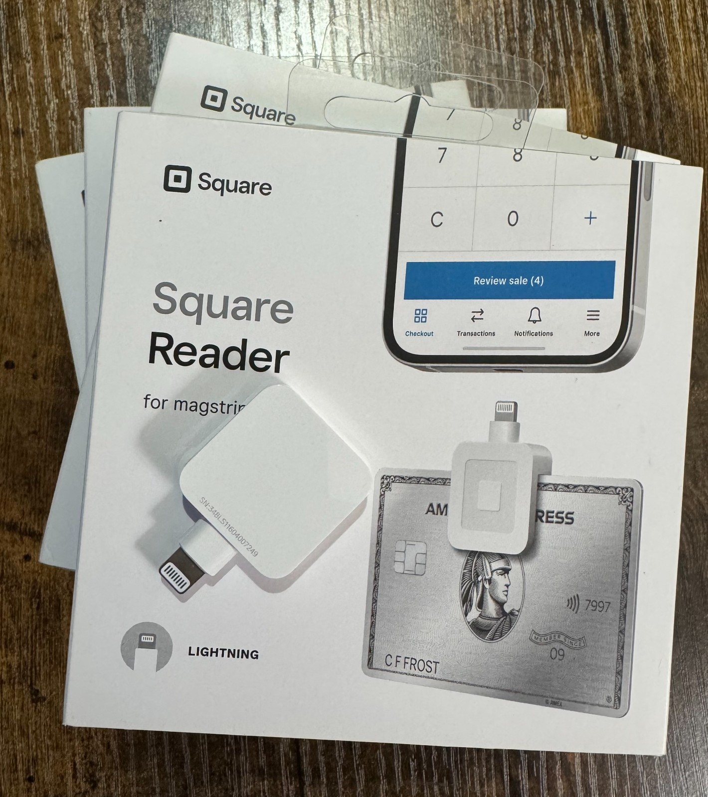 5-Pack NEW Square Magstripe Reader with Lightning Connector Glossy White Sealed