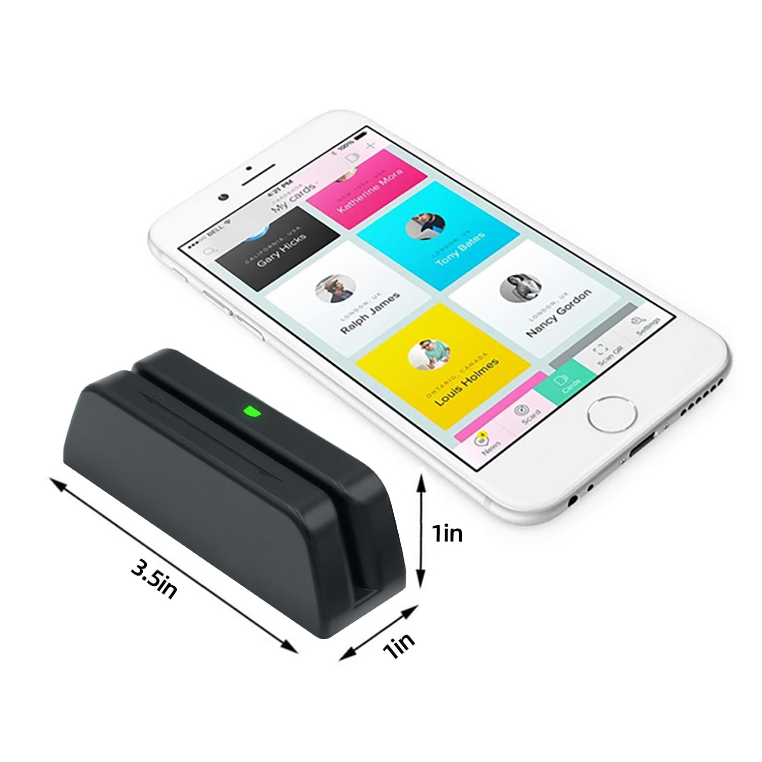 MSR123 Magstripe Reader, 3-Track Swipe Card Reader for Credit Card, , Loyalty…