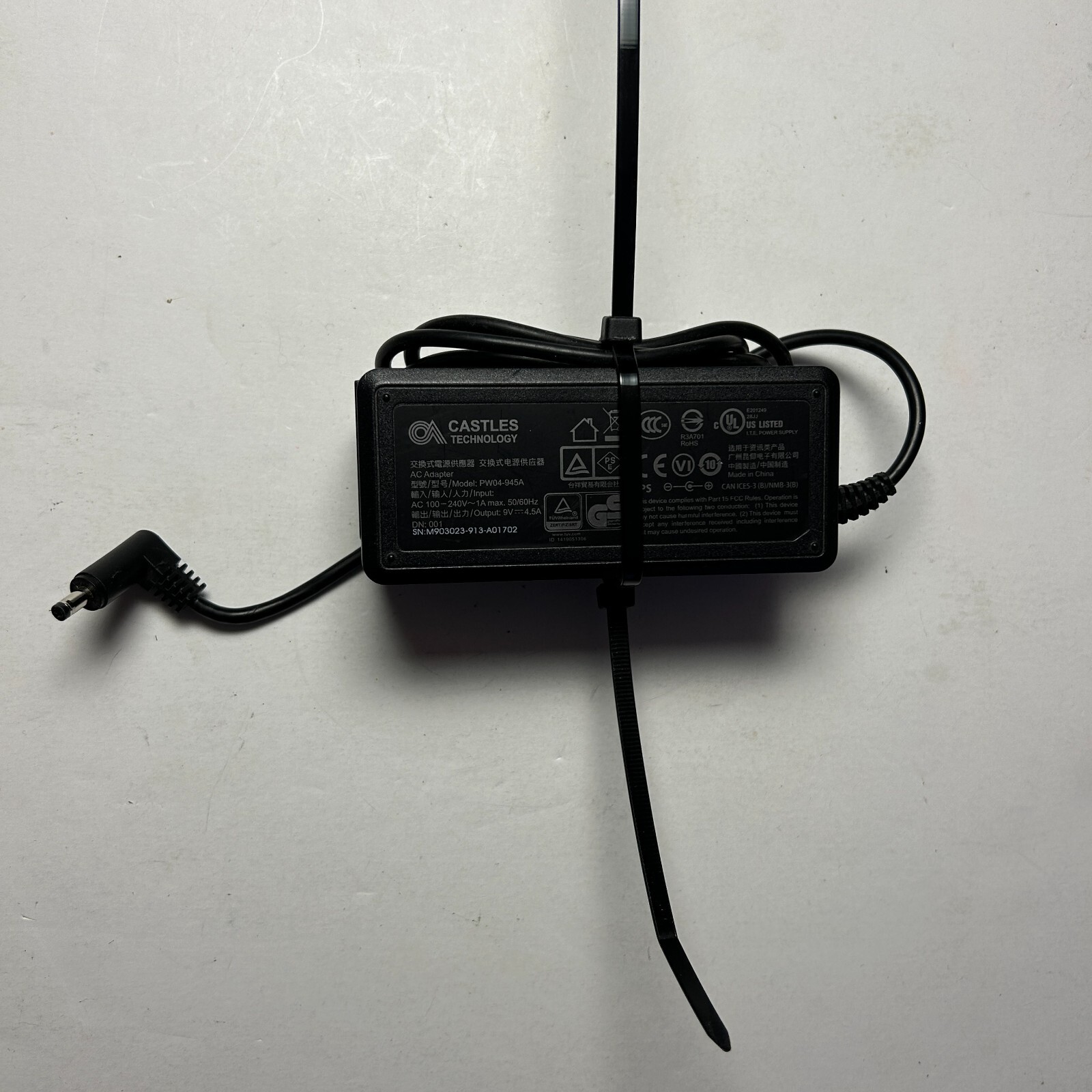 Credit Card Machine Castles V3 Vega 3000 POS Terminal Stand Power Supply Tested