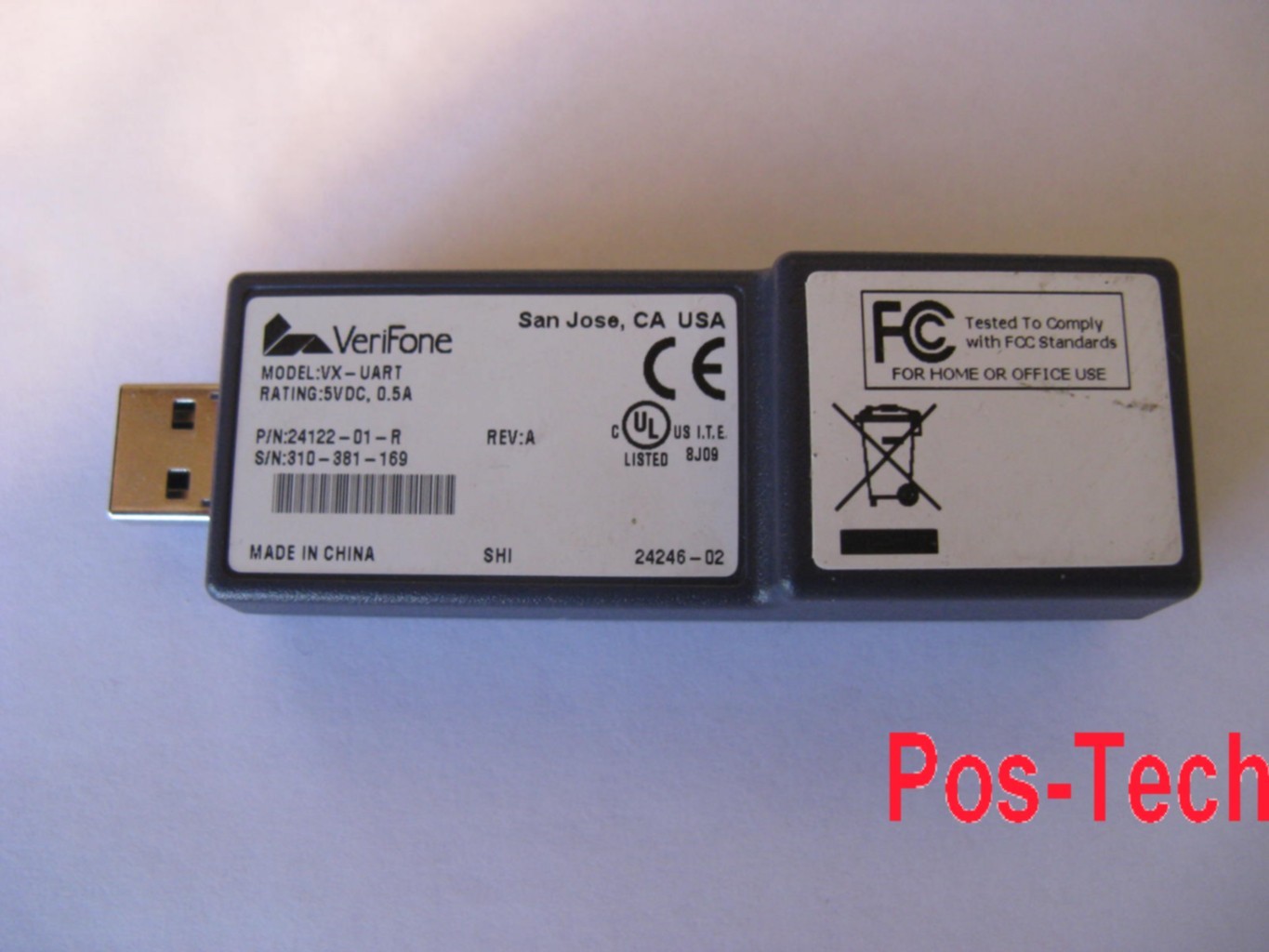 VeriFone Vx670/ Vx680 RS232/UART dongle (no cable)