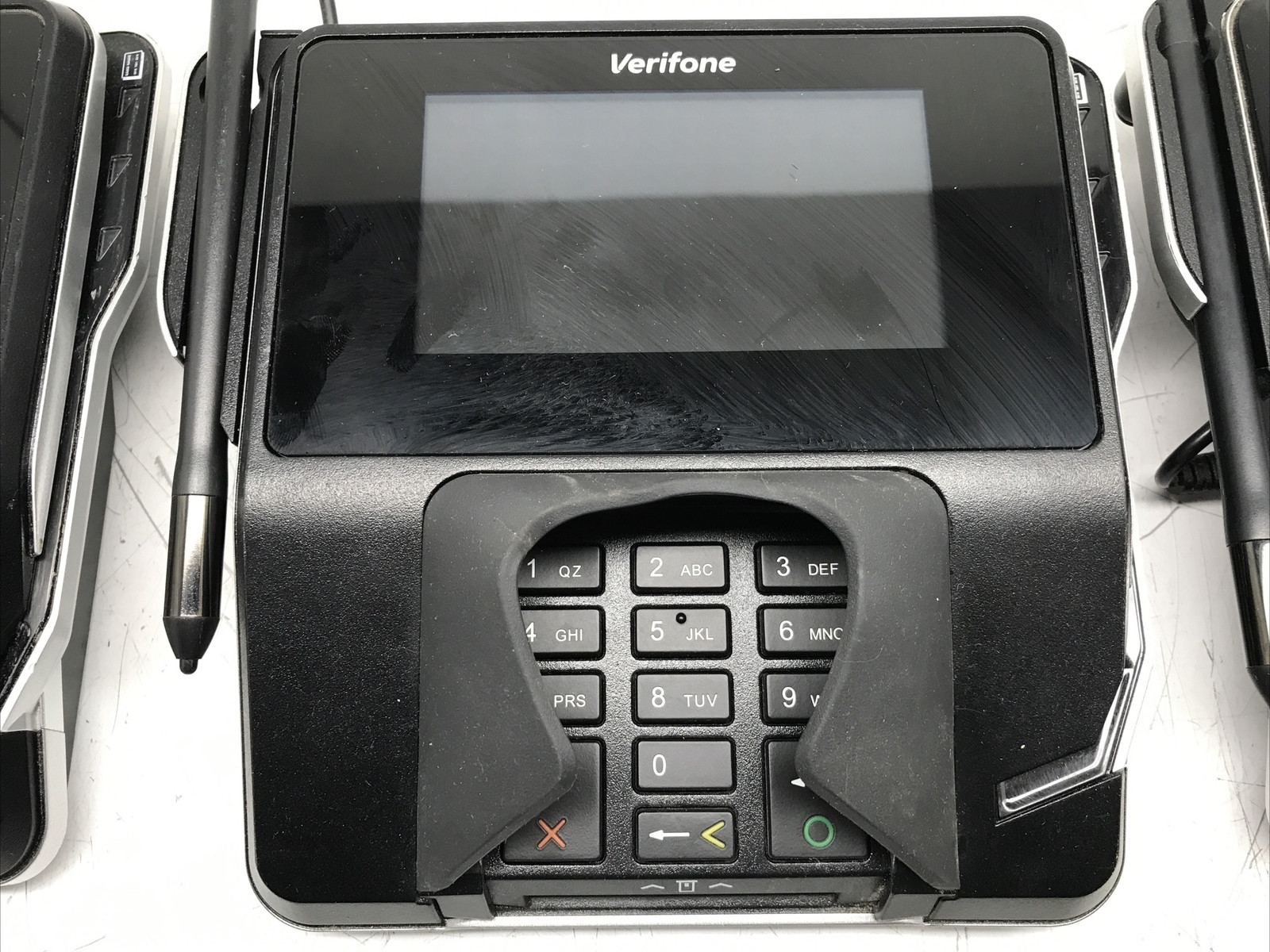 Lot of 3 UNTESTED Verifone MX915 credit card terminals w/ one MX900-02 module