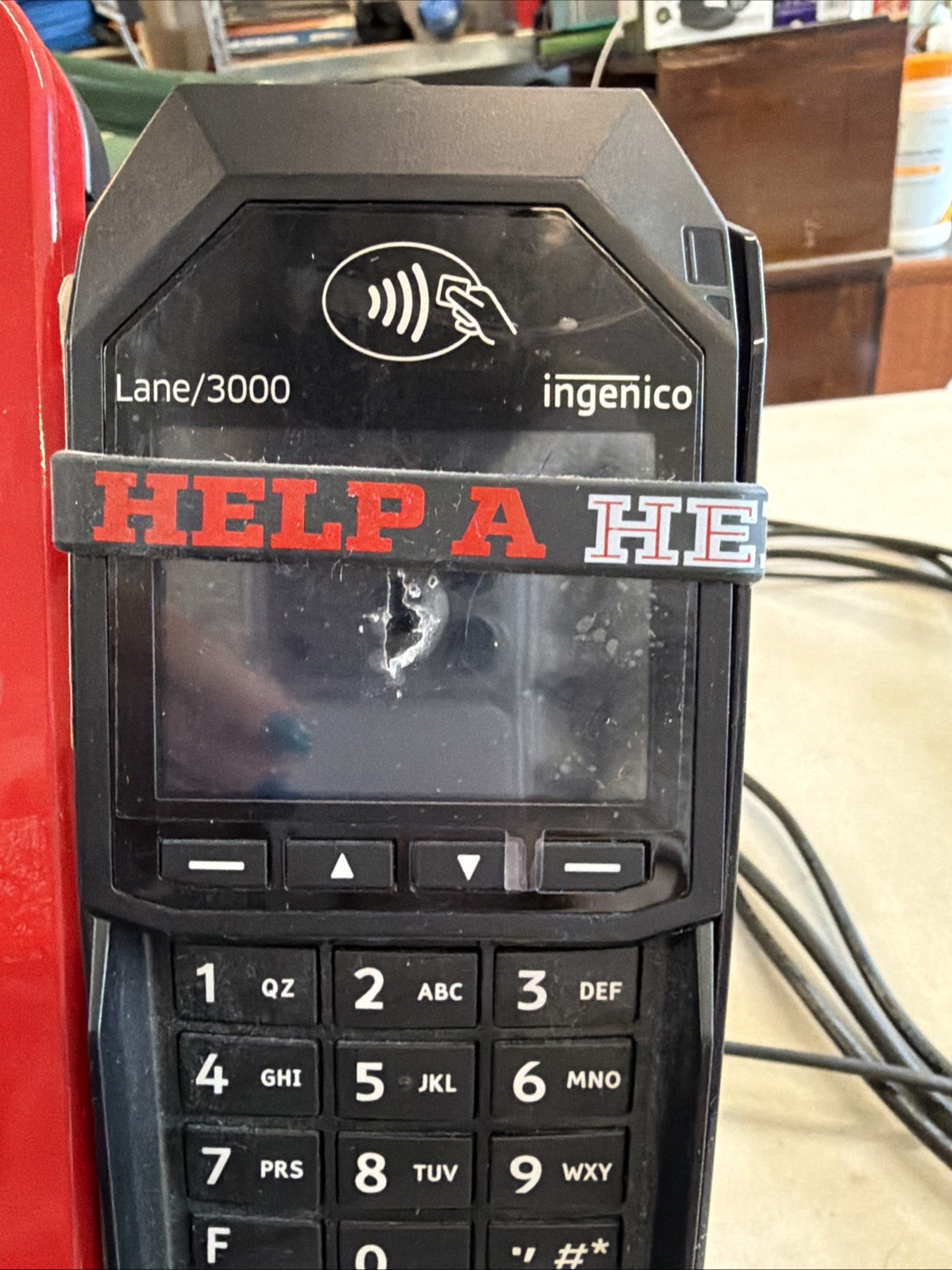 Ingenico Lane/3000 Card terminal with USB Cable And Sport Clips Register