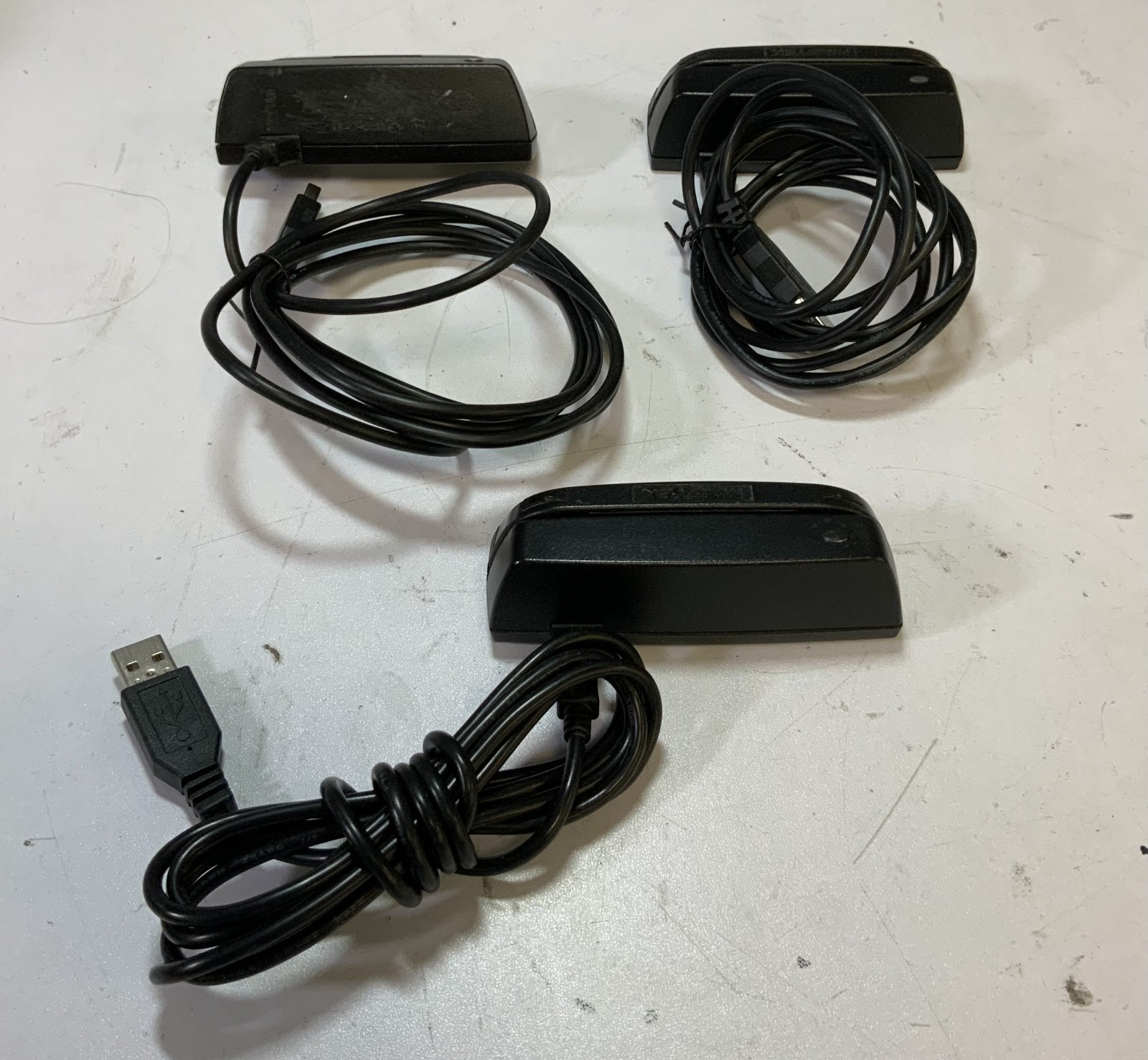 (Lot of 3) MagTek 21073145 USB Wired Credit Card Reader, Black “N2C”