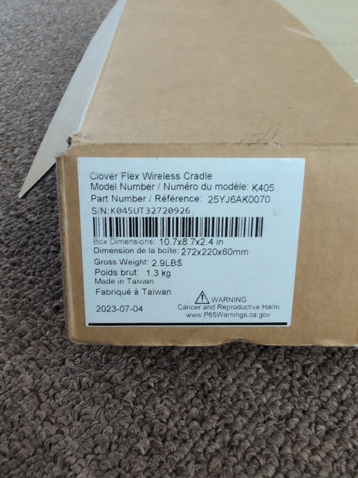 New Clover Flex 3 4 Charging Base Dock w/ Power Adapter K405 In Box
