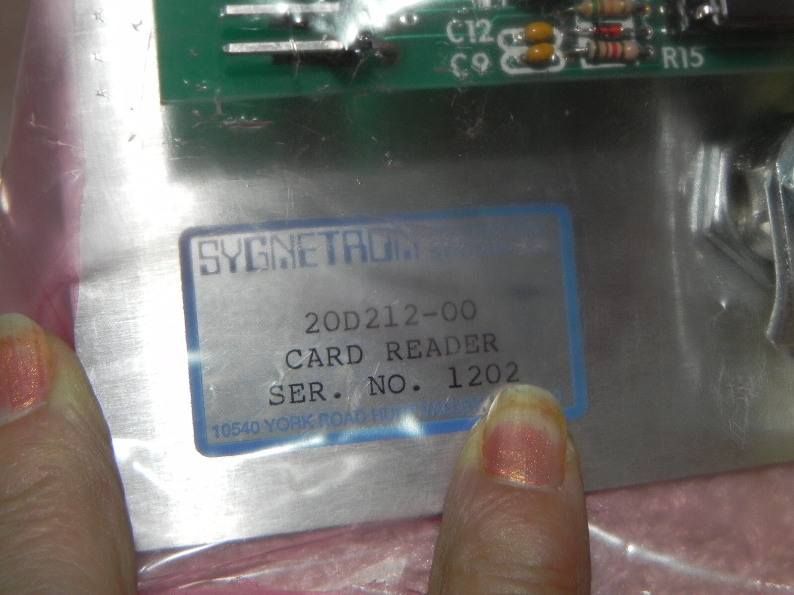 Sygnetron Protection System 20D212-00 Card Reader 3M027/AS020C155