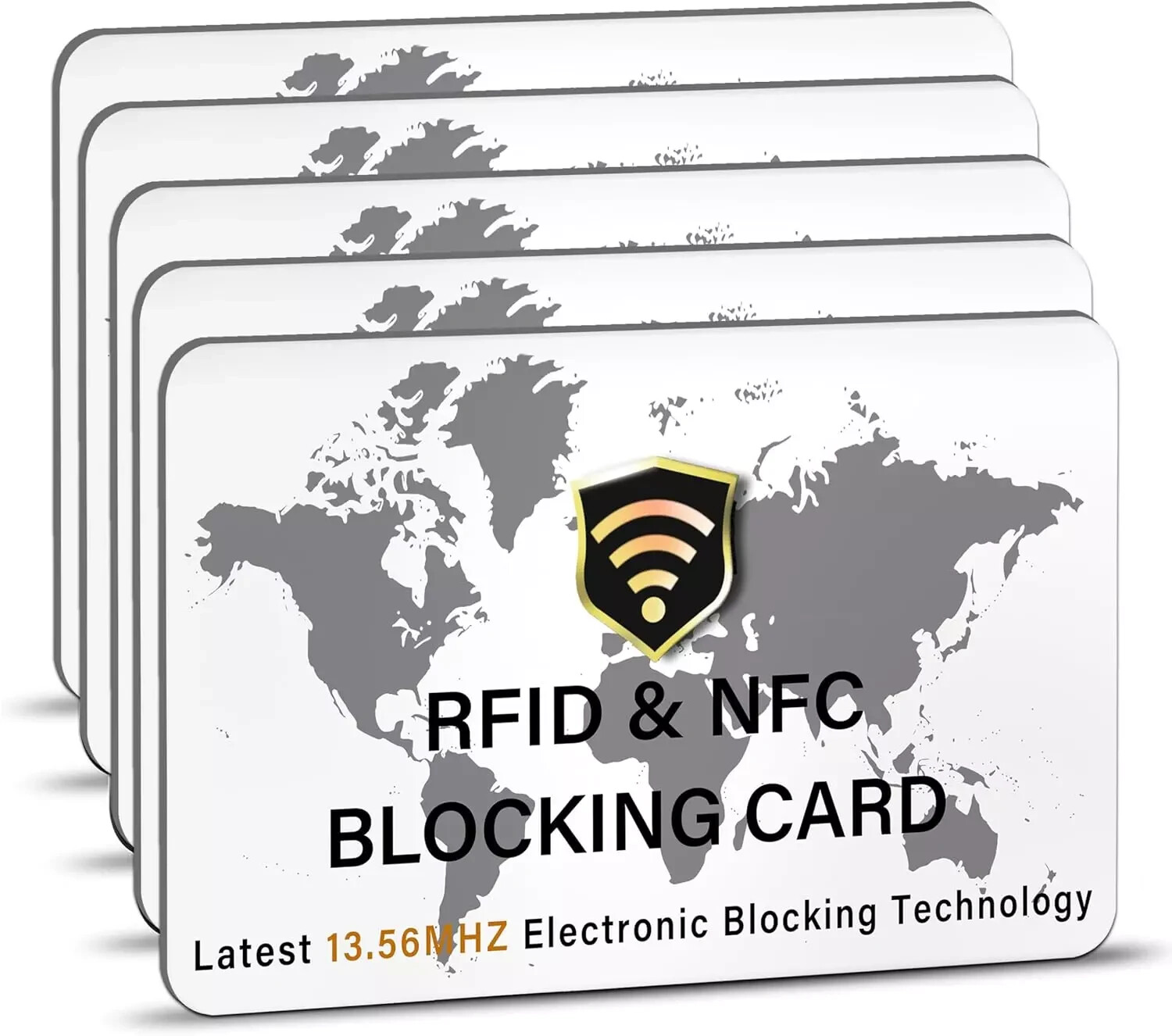 5 Pack RFID Blocking Card NFC Contactless Debit/Credit Card Protector – World Ma