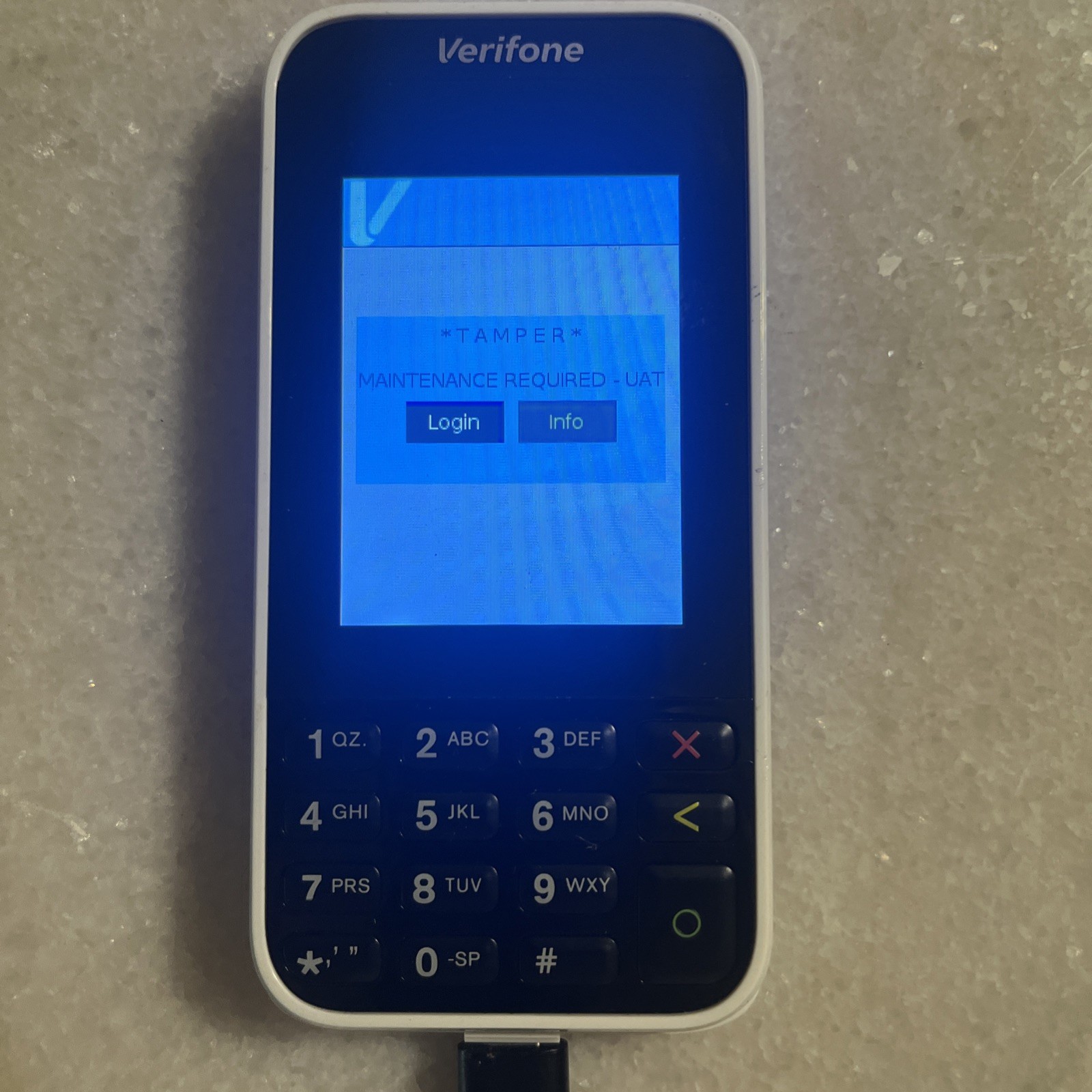 Verifone E285 M087-500-14-WWA Mobile Payment Device Wi-Fi/BT 512MB