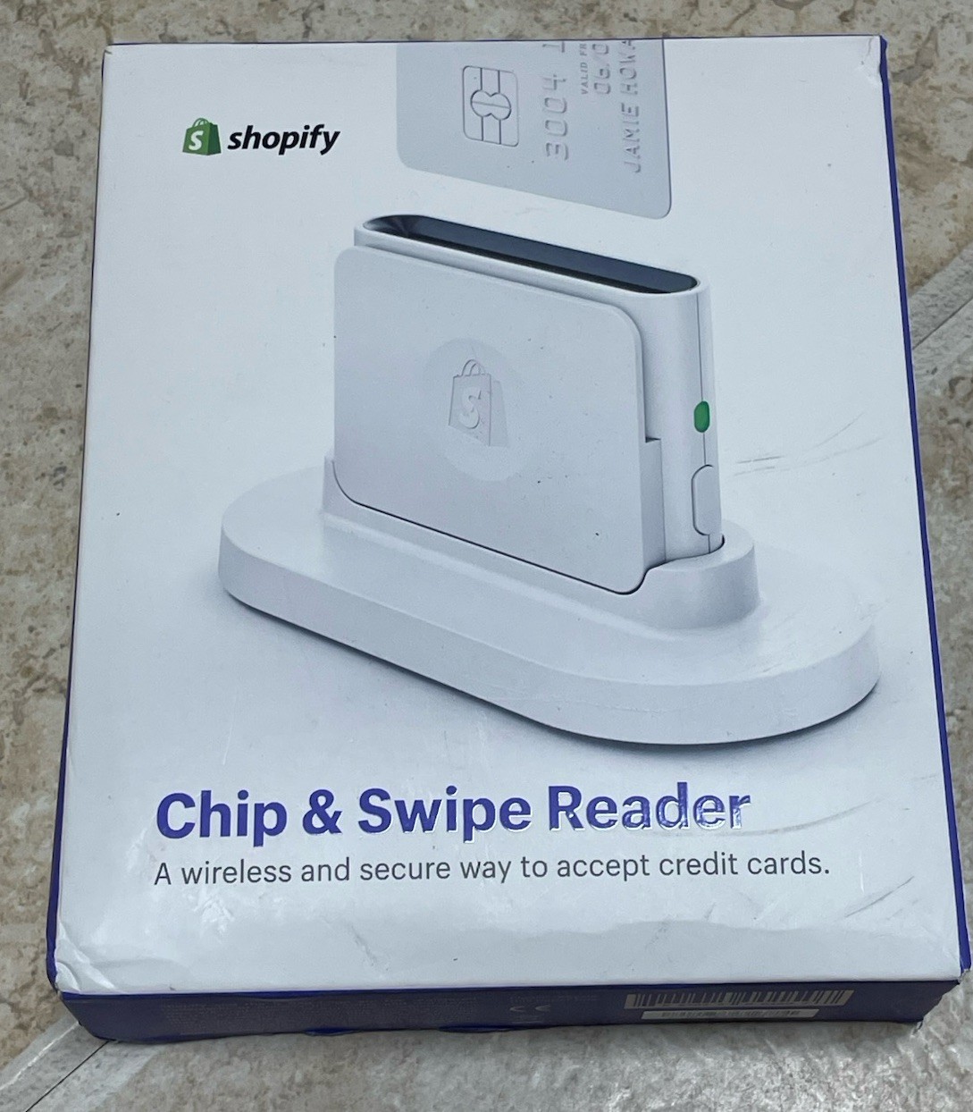 Shopify Chip and Swipe Credit Card Reader White Model S1701 In Box