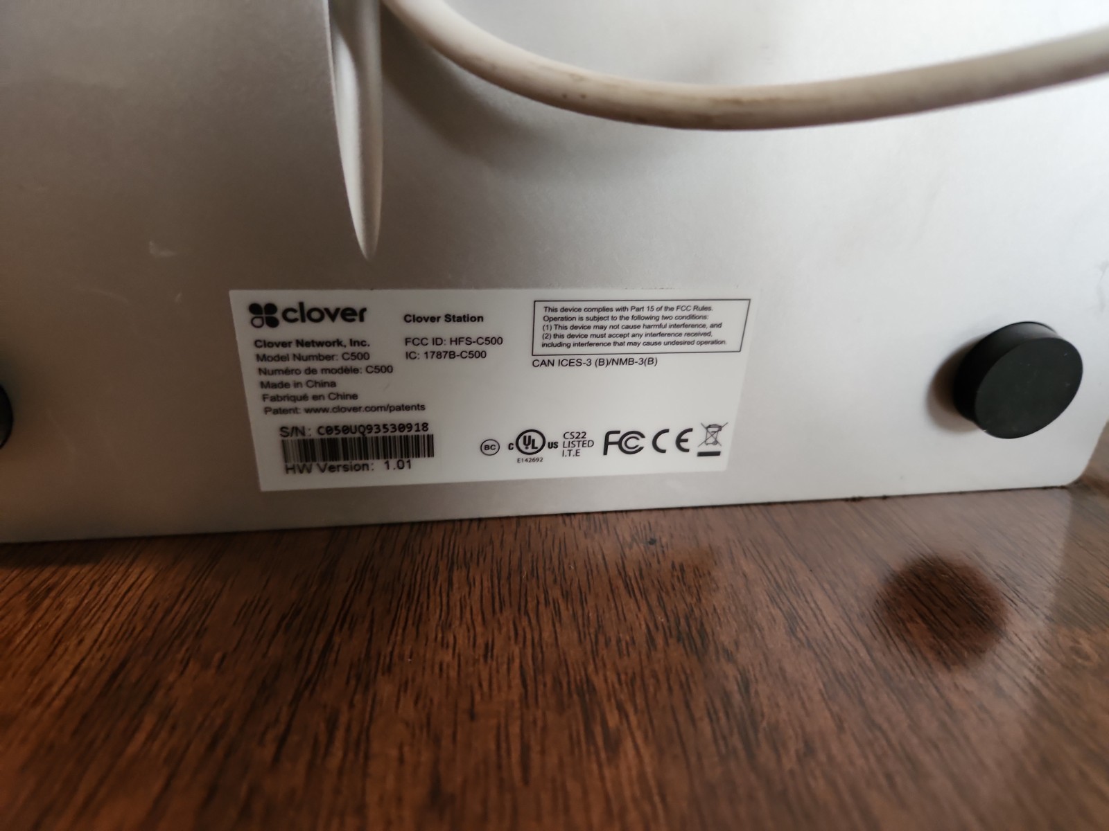 Clover Station Display C500 POS Point Of Sale W/ Mini Handheld C401U & Printer