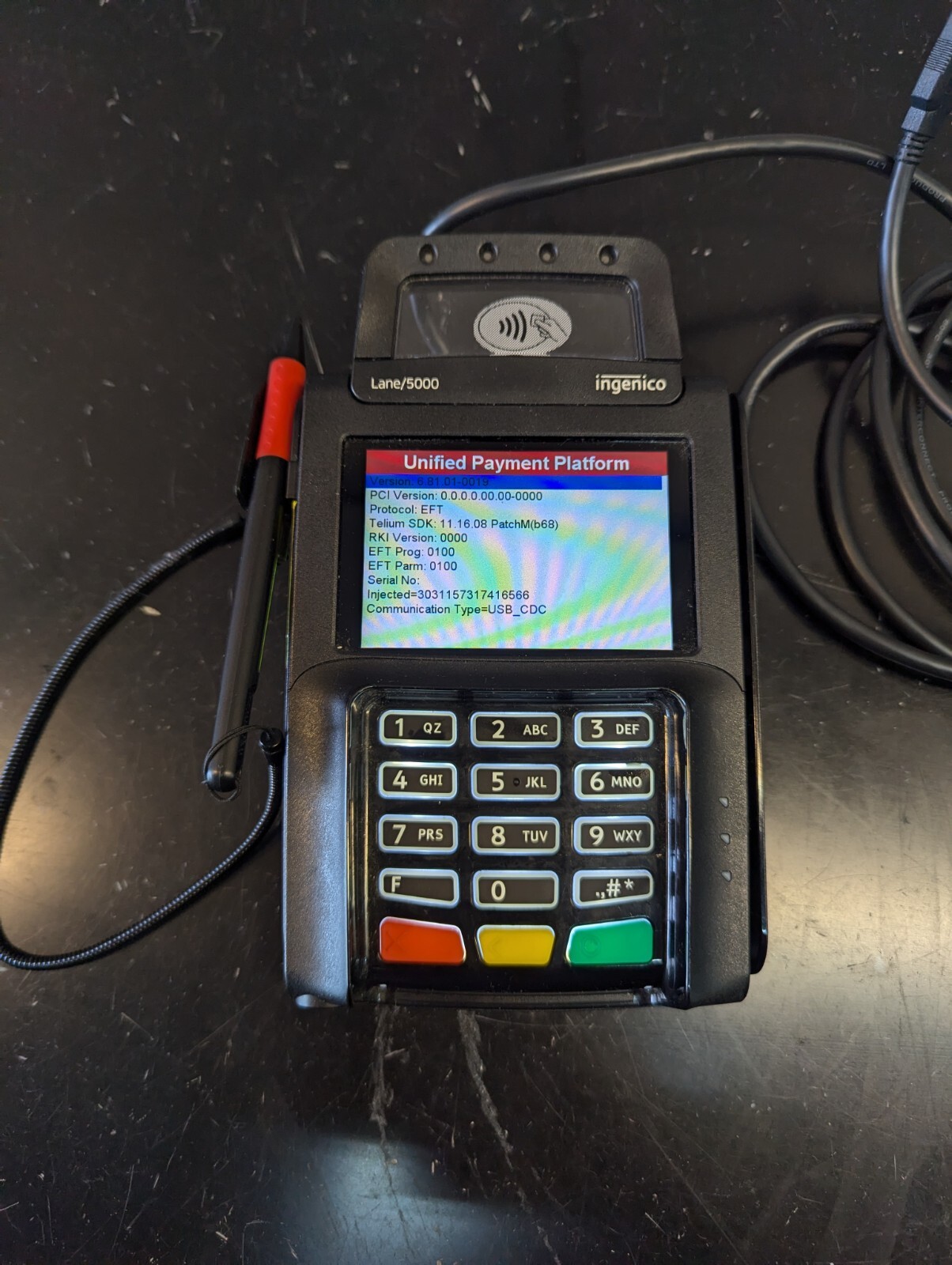 Ingenico Lane 5000 Card Reader Payment Terminal Tap & Stylus LAN500-USTPG07A