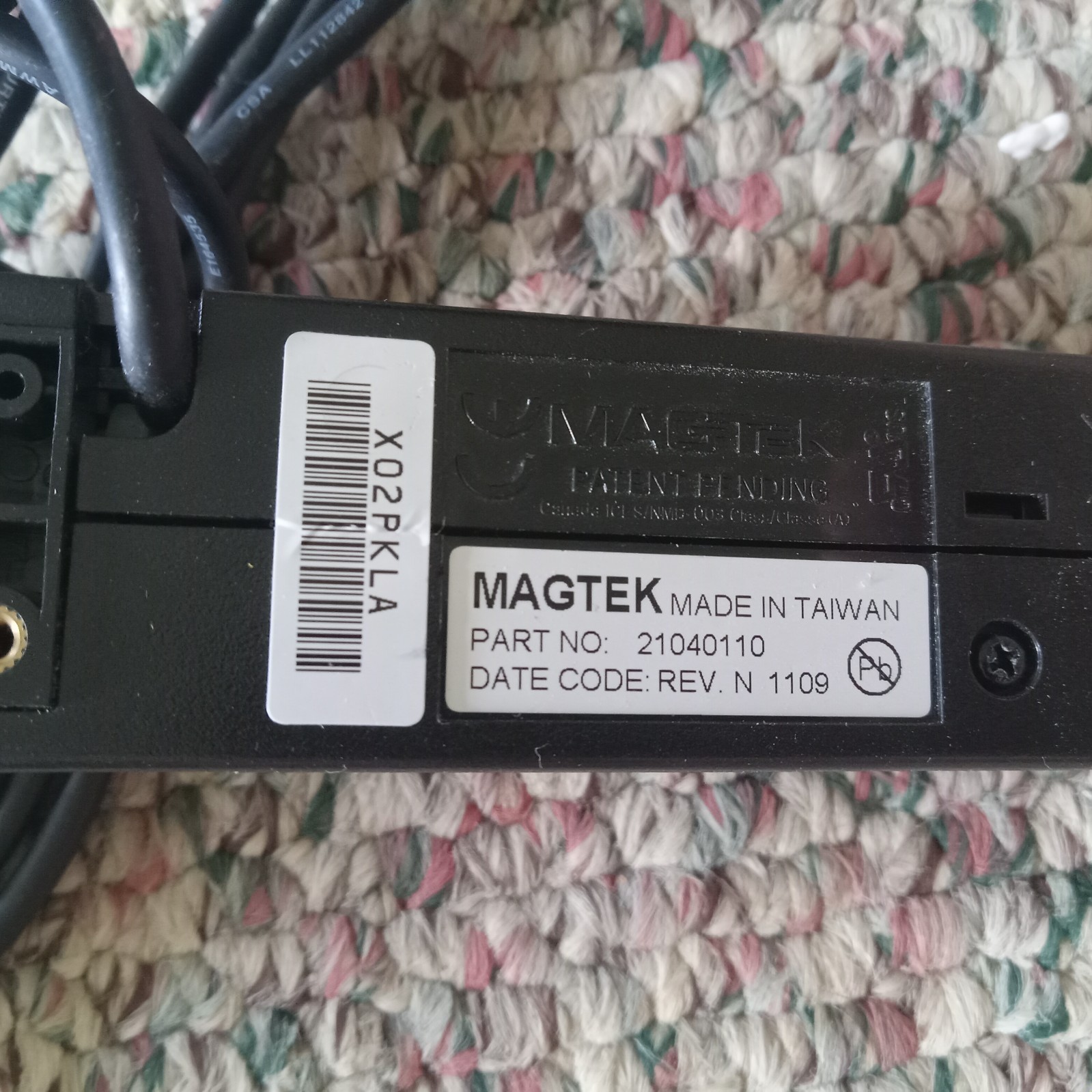 MagTek 21040110 USB Magnetic Stripe Card Reader Dual Head Swipe Reader Used