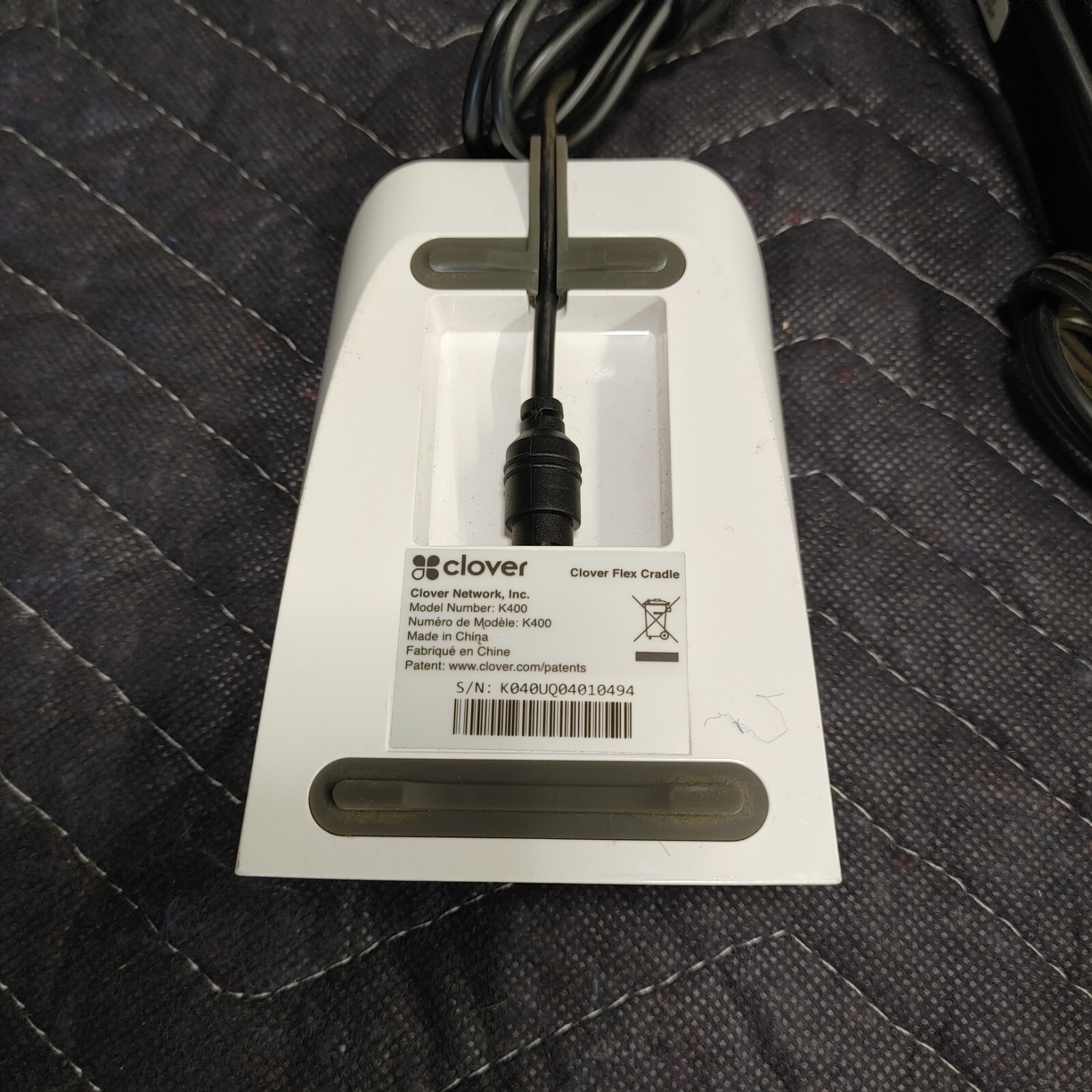 Clover K400 Flex Charging Cradle Base + Power Supply