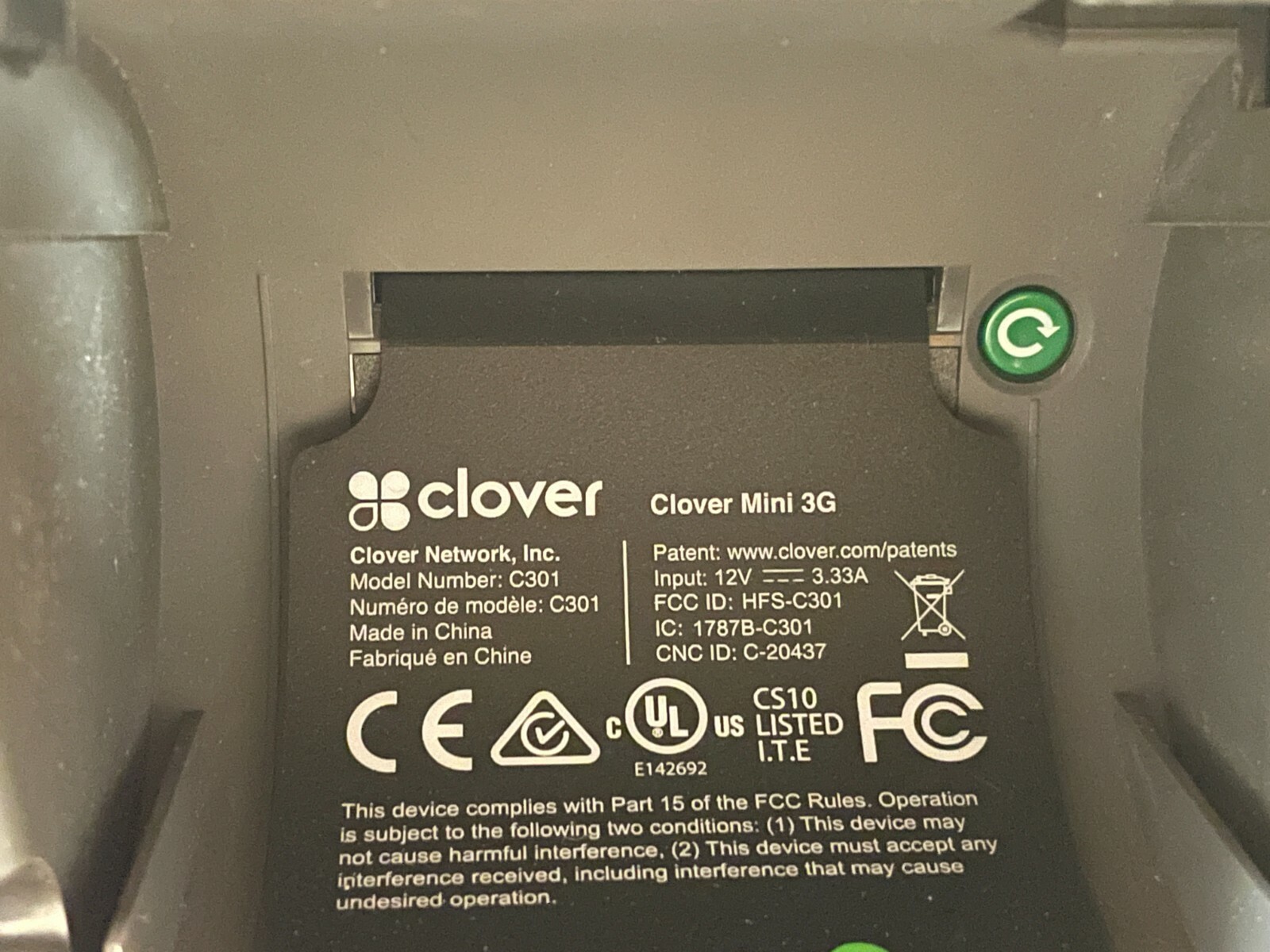 Lot of 9 Clover Mini 3G C301 POS Credit Card Processing Terminals -For Parts-
