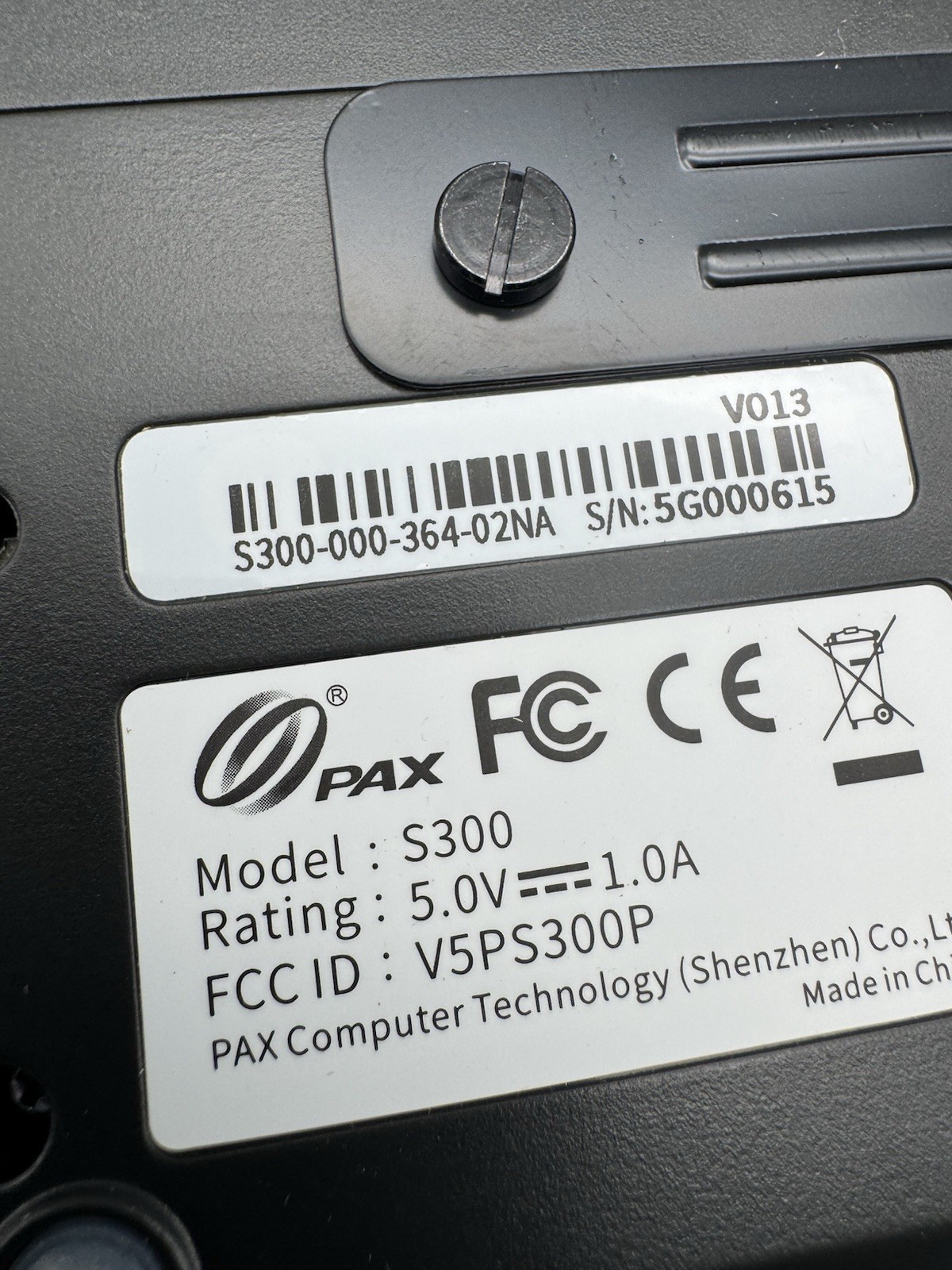 PAX S300 Integrated PIN Pad Credit Card Terminal w/ Power + Cable