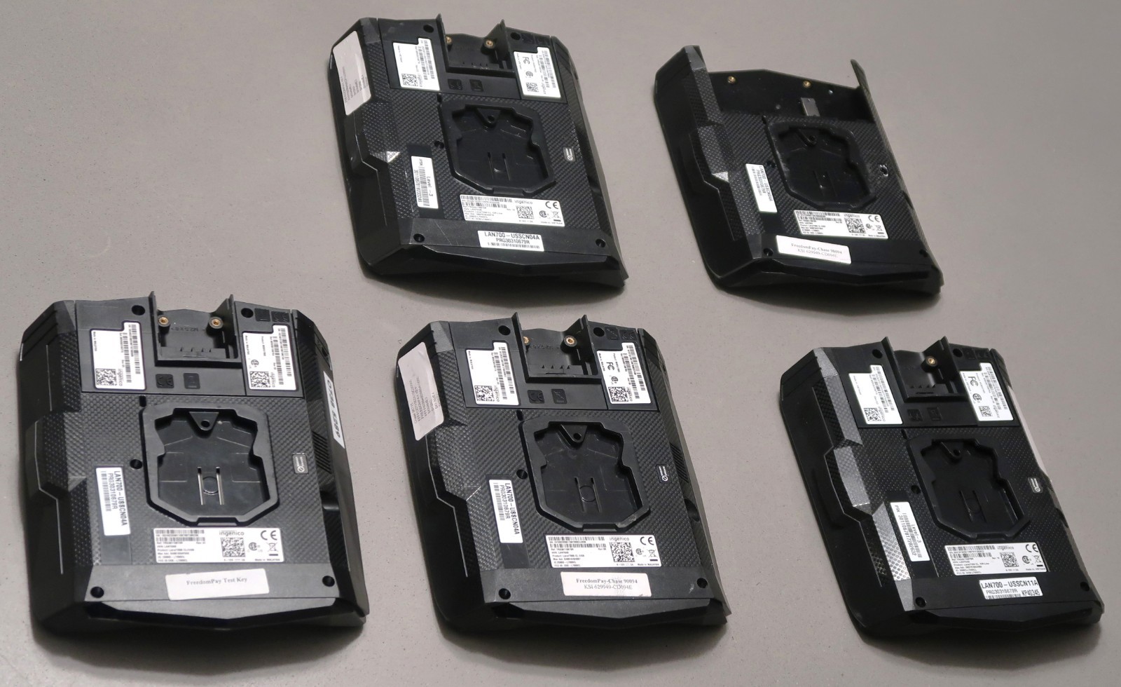 Lot of 5 AS-IS Ingenico Lane 7000 Credit Card Reader & Payment Terminal | PARTS