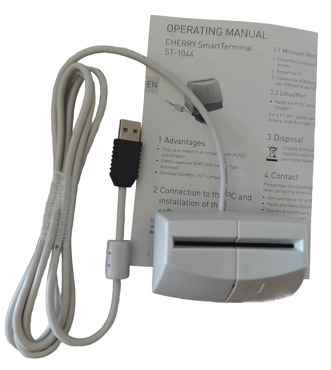 USB Smart Card Reader. Cherry Model ST-1044UB FREE S/H