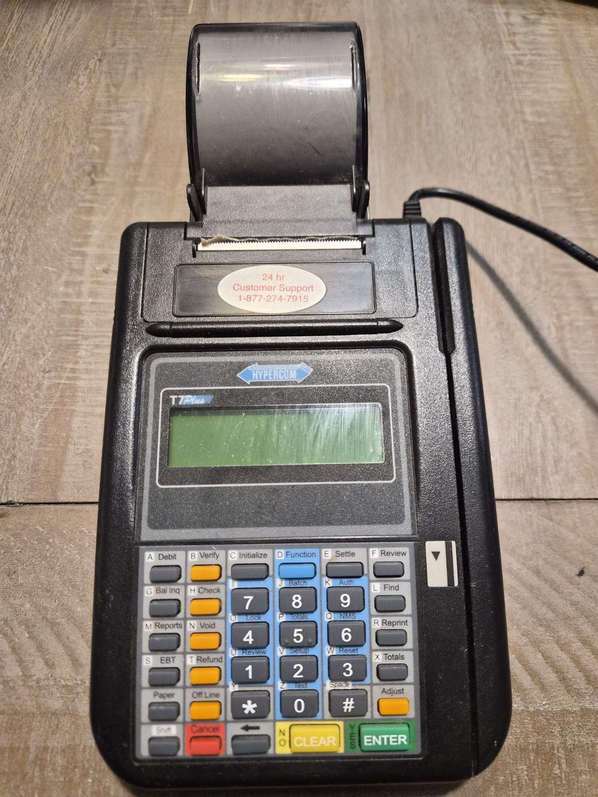 Hypercom T7Plus POS Credit Card Machine Terminal with OEM Power Supply