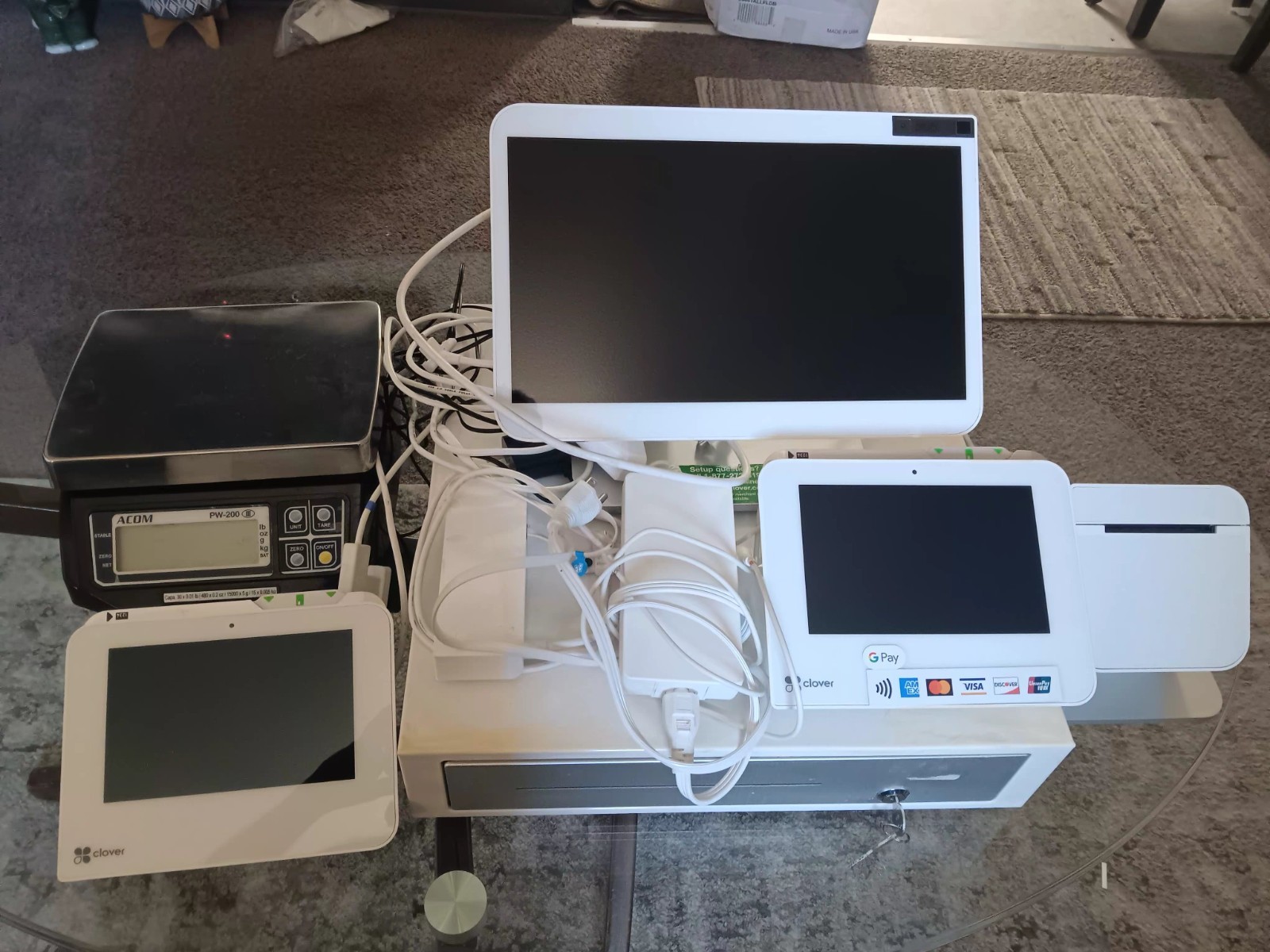 Clover Wi-Fi C500 and P550 Card Reader Point of Sale System POS
