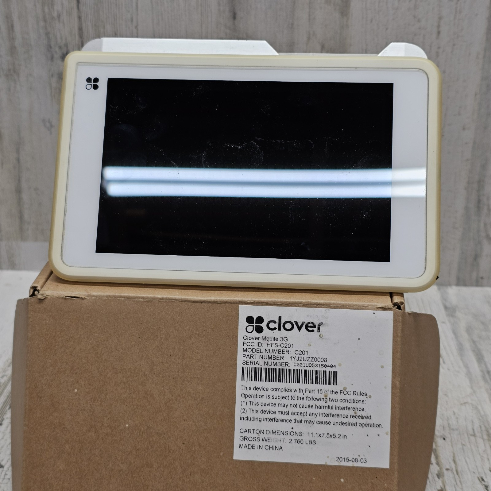 Clover Network Mobile 3G C201 – Handheld POS with original Box AS IS
