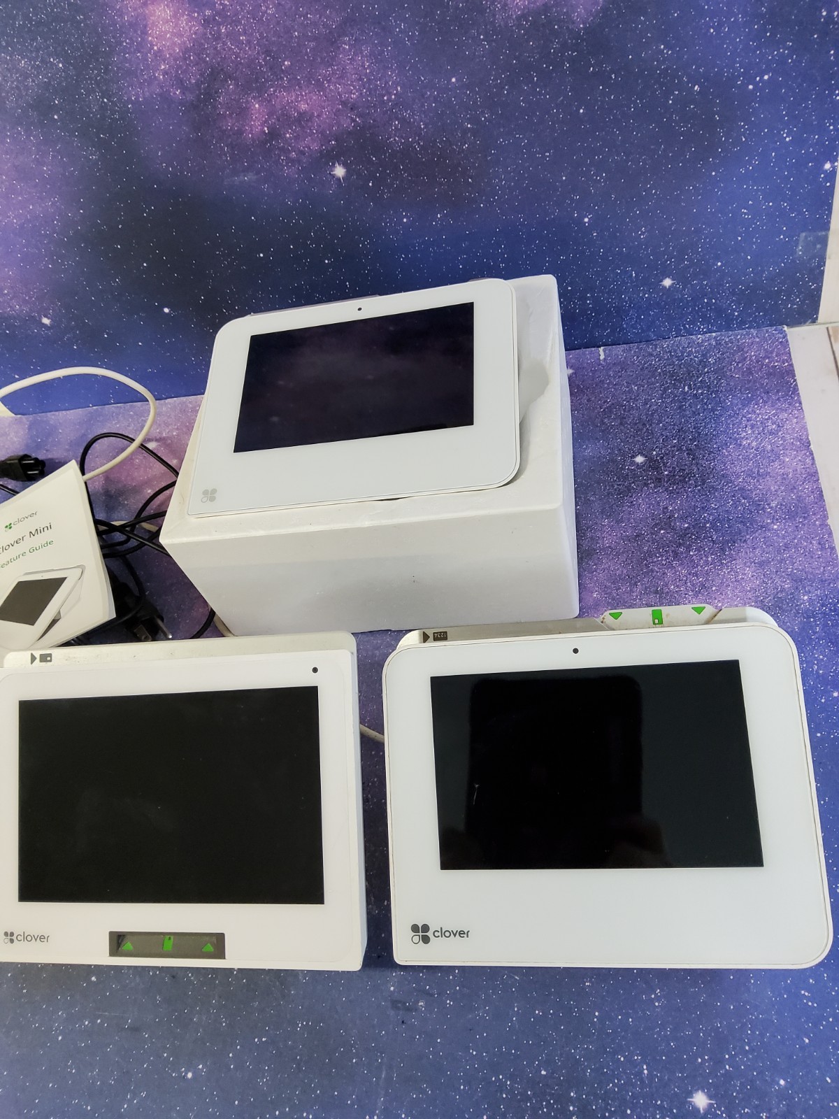 Lot Of 3 Clover Mini Wi-Fi Point of Sale System POS Model: C305