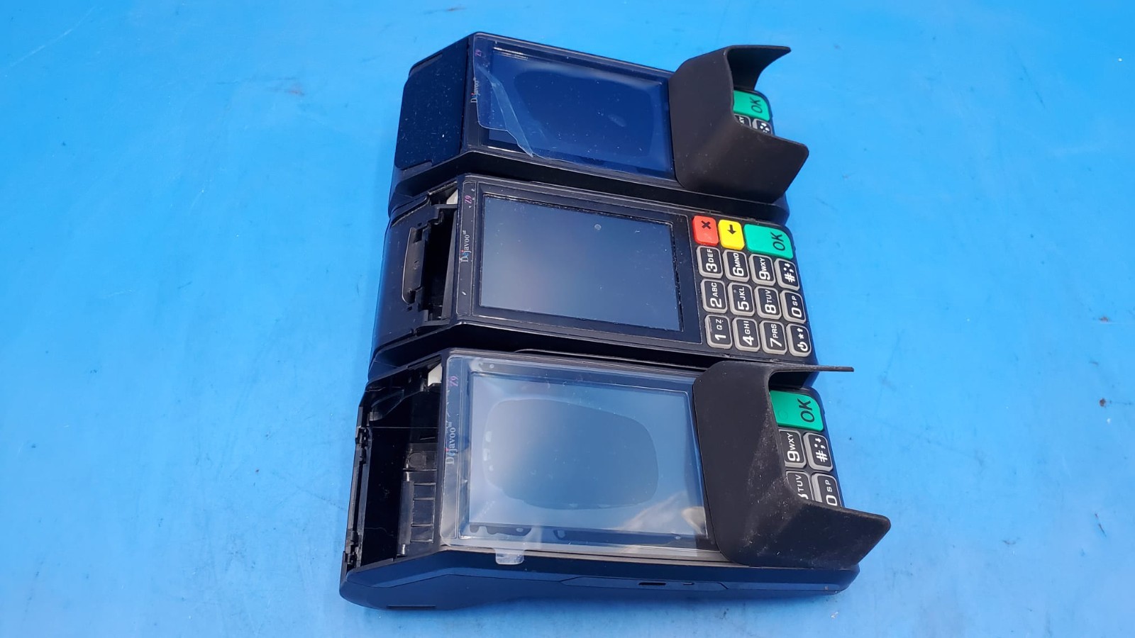 LOT OF 3/ DEJAVOO Z9 VEGA3000 BLACK 3.5″ CREDIT CARD TERMINAL