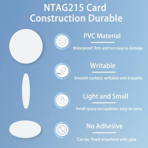 12 PCS NFC Tags Ntag215 Cards Rewritable 215 Tag 30mm Coins Compatible With Andr