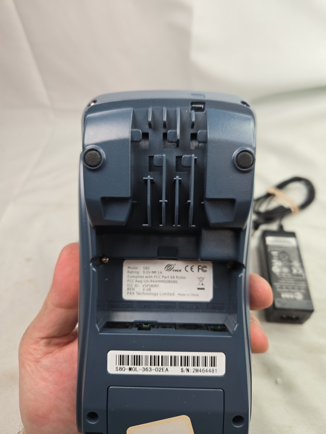 PAX S80 EMV NFC Credit Card Machine Terminal POS Processor With Power Cord