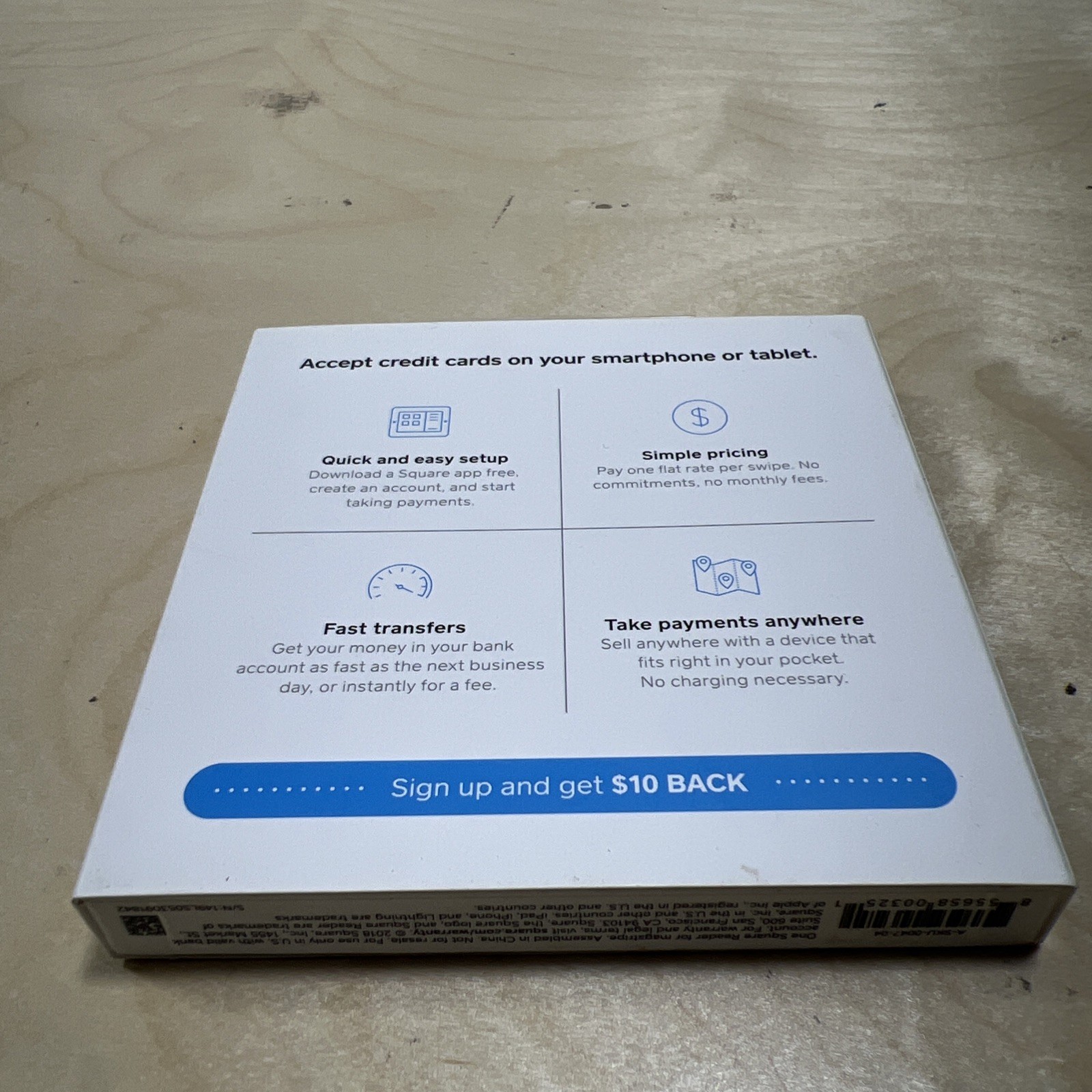New Square Credit Card Reader for Apple and Android – White