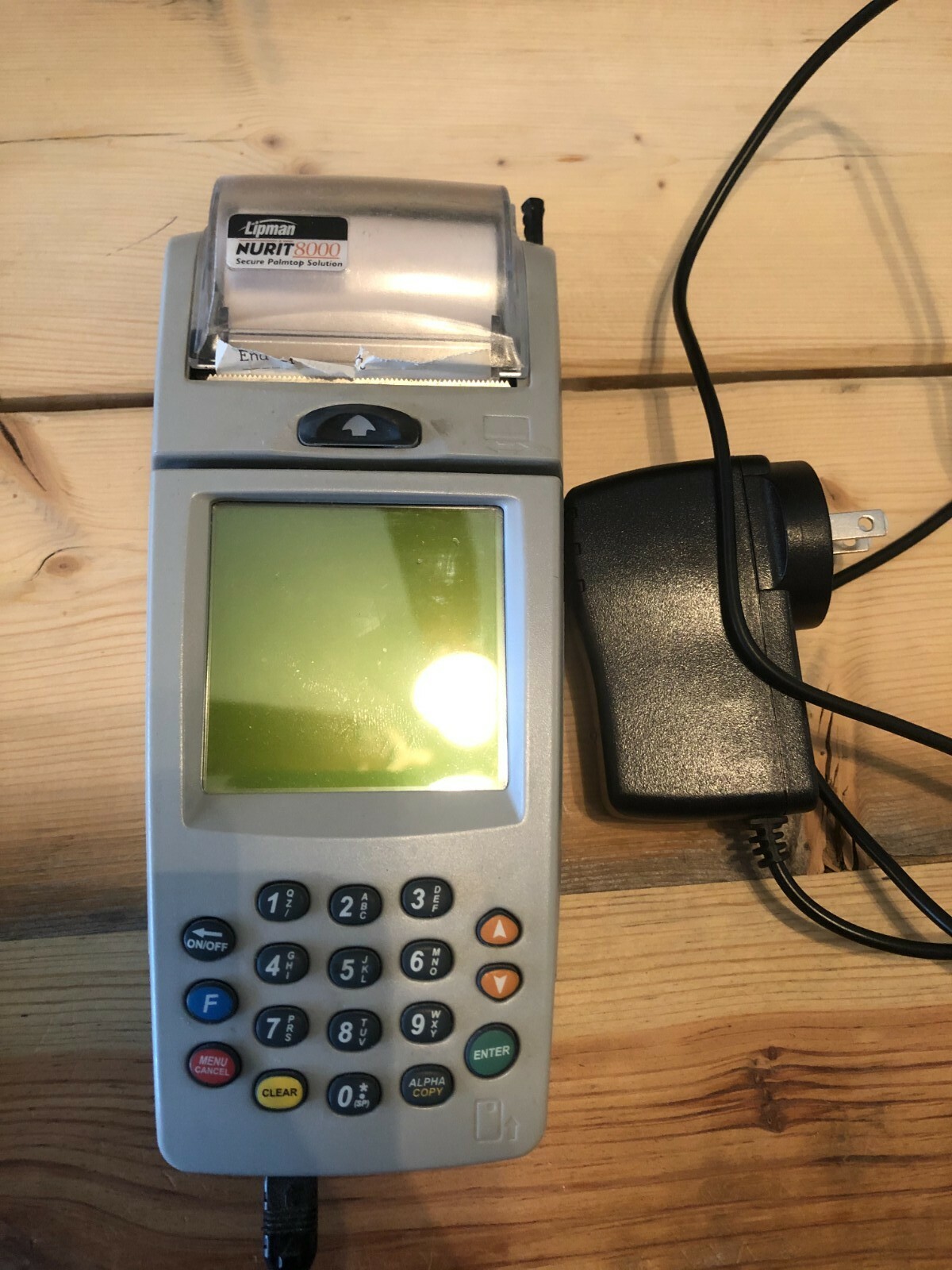 Lipman Nurit 8000 Point Of Sale Credit/Debit Card Terminal with Outlet Plug-In